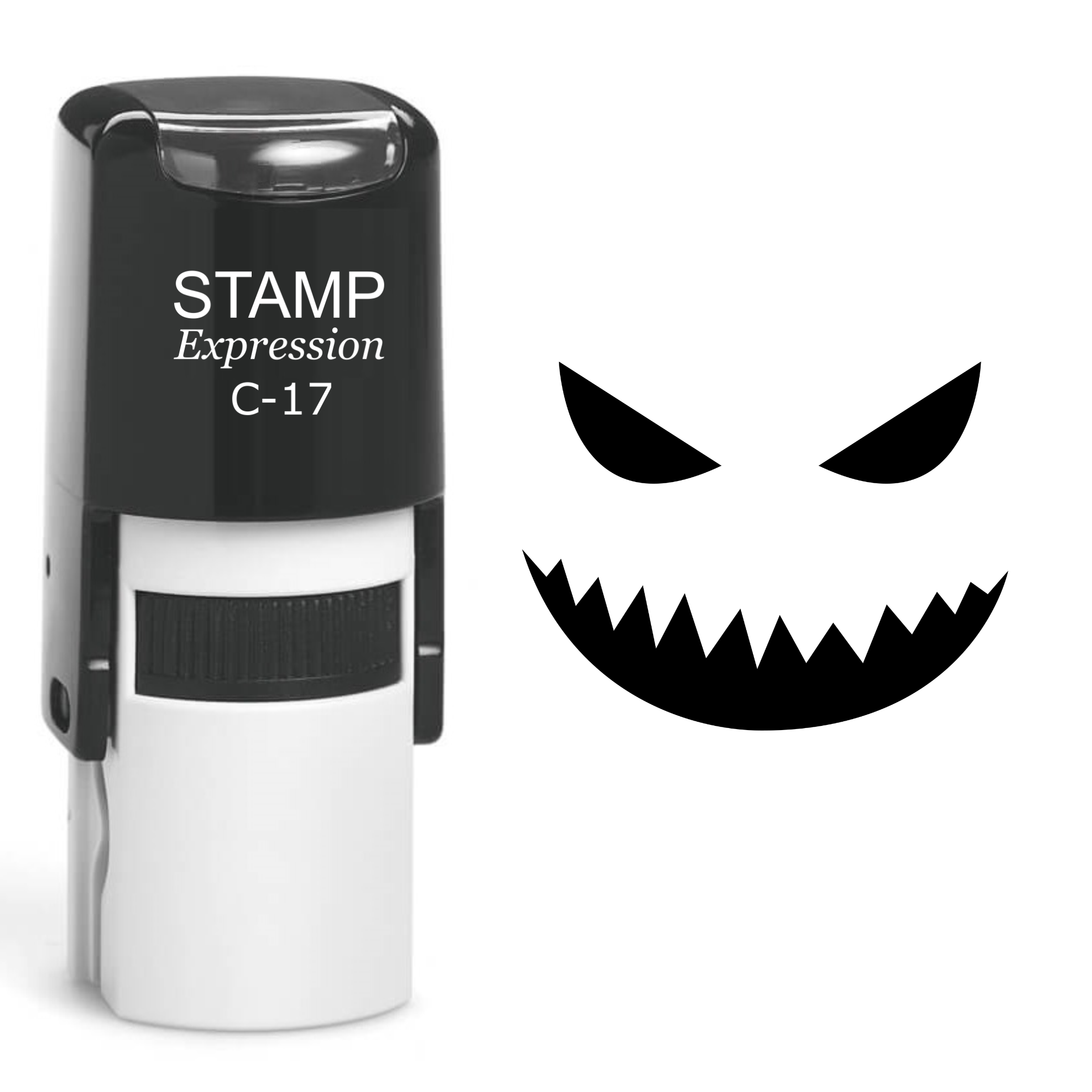 Pumpkin Faces Halloween Self Inking Rubber Stamp (SH-60920)