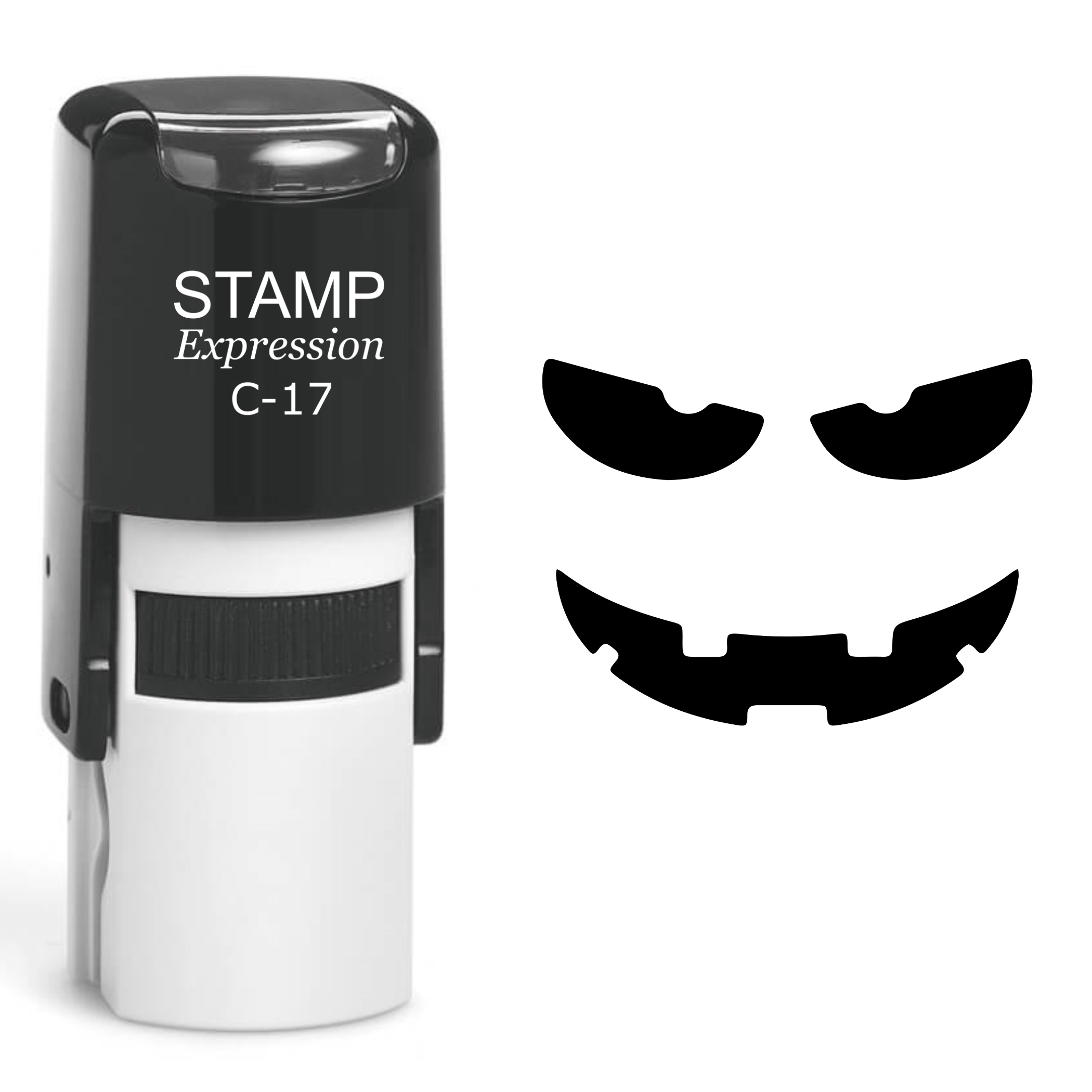 Pumpkin Faces Halloween Self Inking Rubber Stamp (SH-60921)