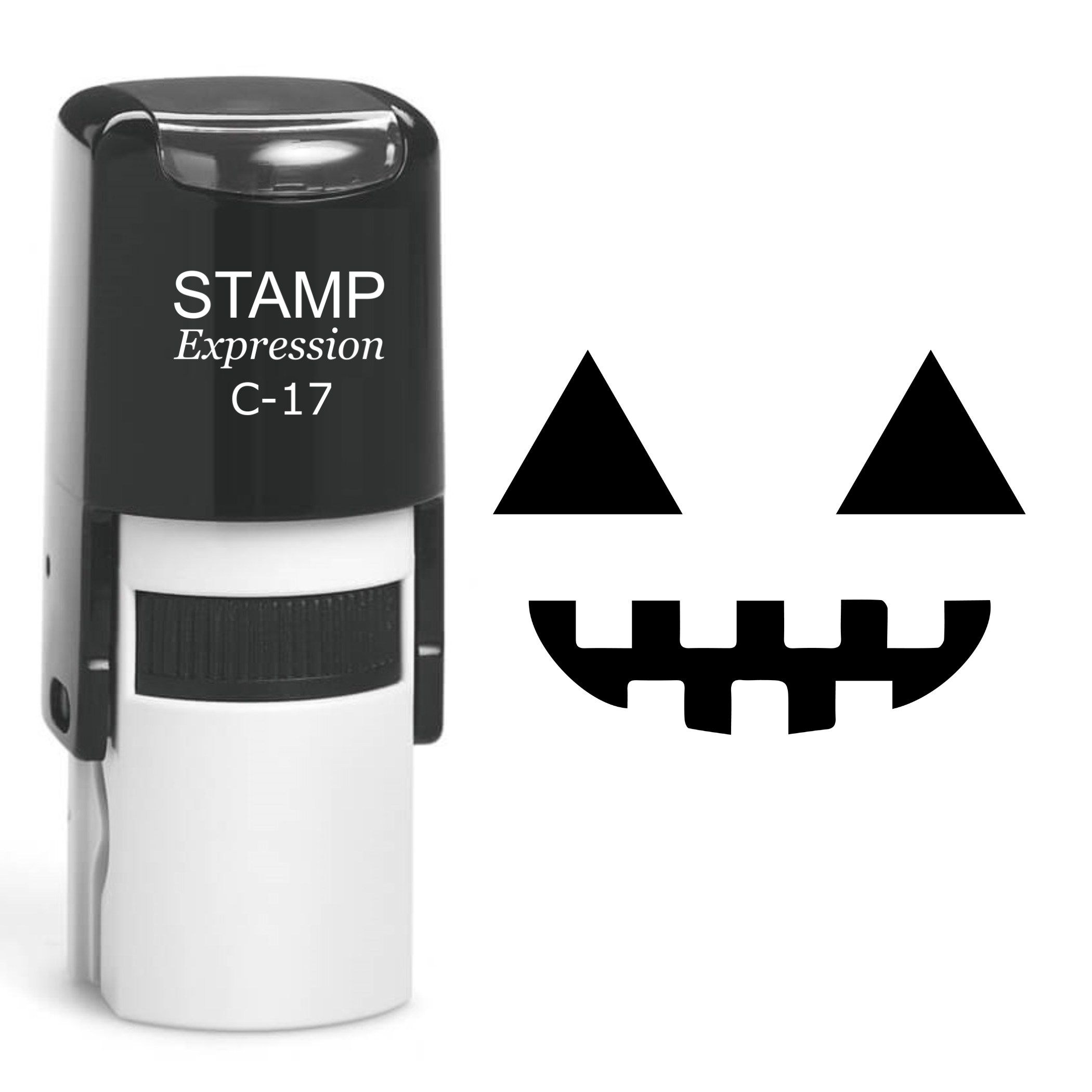 Pumpkin Faces Halloween Self Inking Rubber Stamp (SH-60922)
