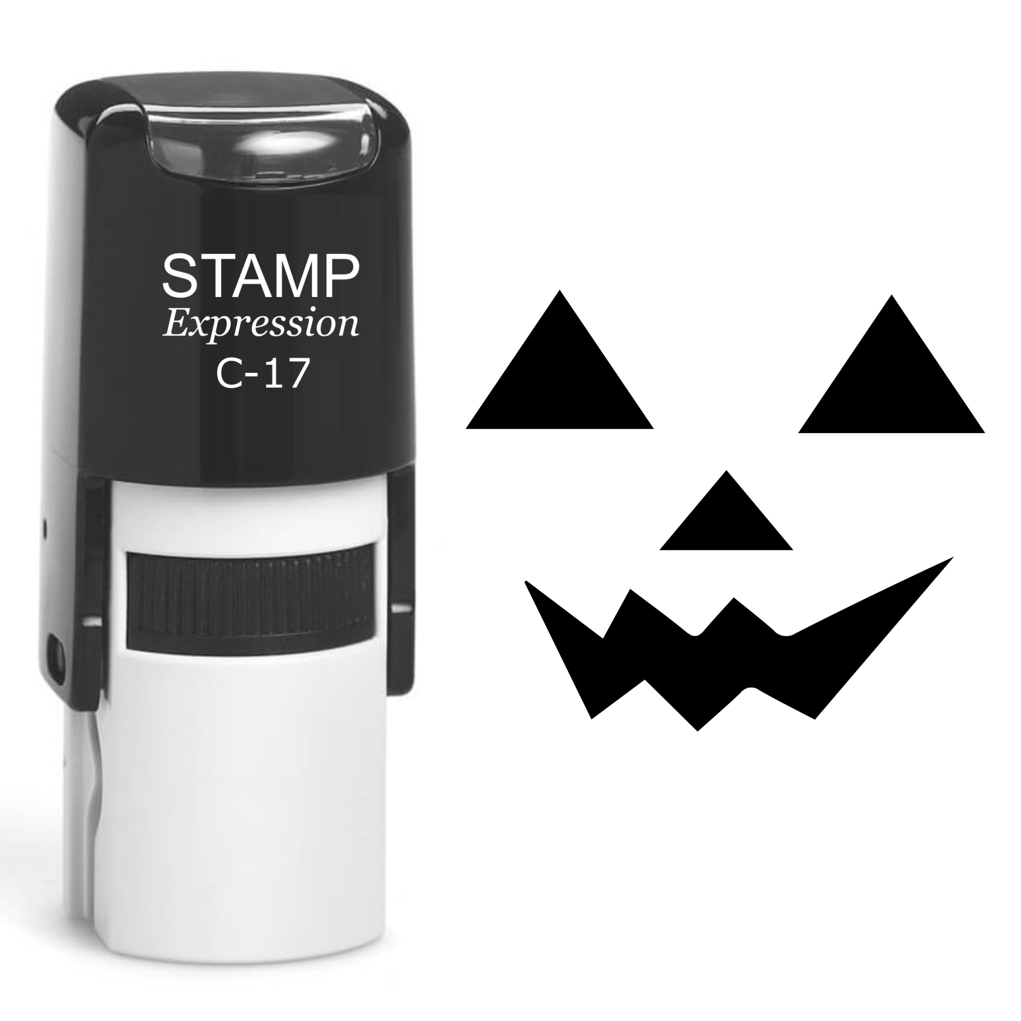 Pumpkin Faces Halloween Self Inking Rubber Stamp (SH-60924)
