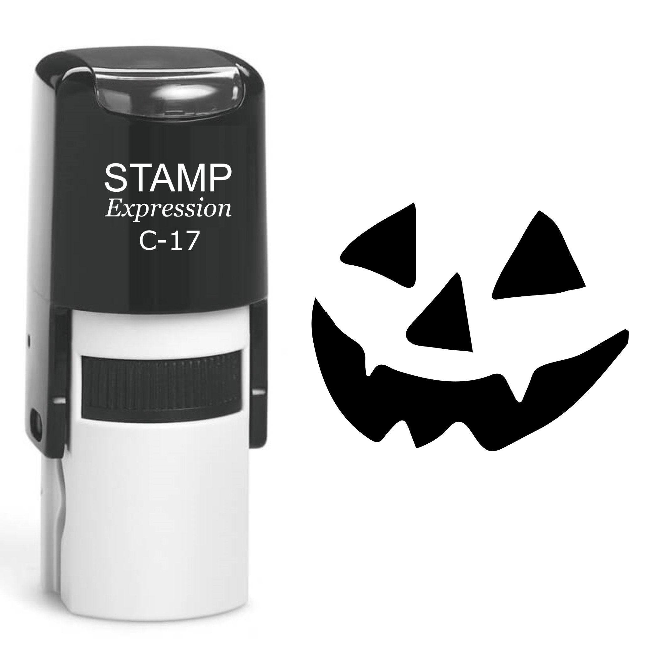 Pumpkin Faces Halloween Self Inking Rubber Stamp (SH-60925)