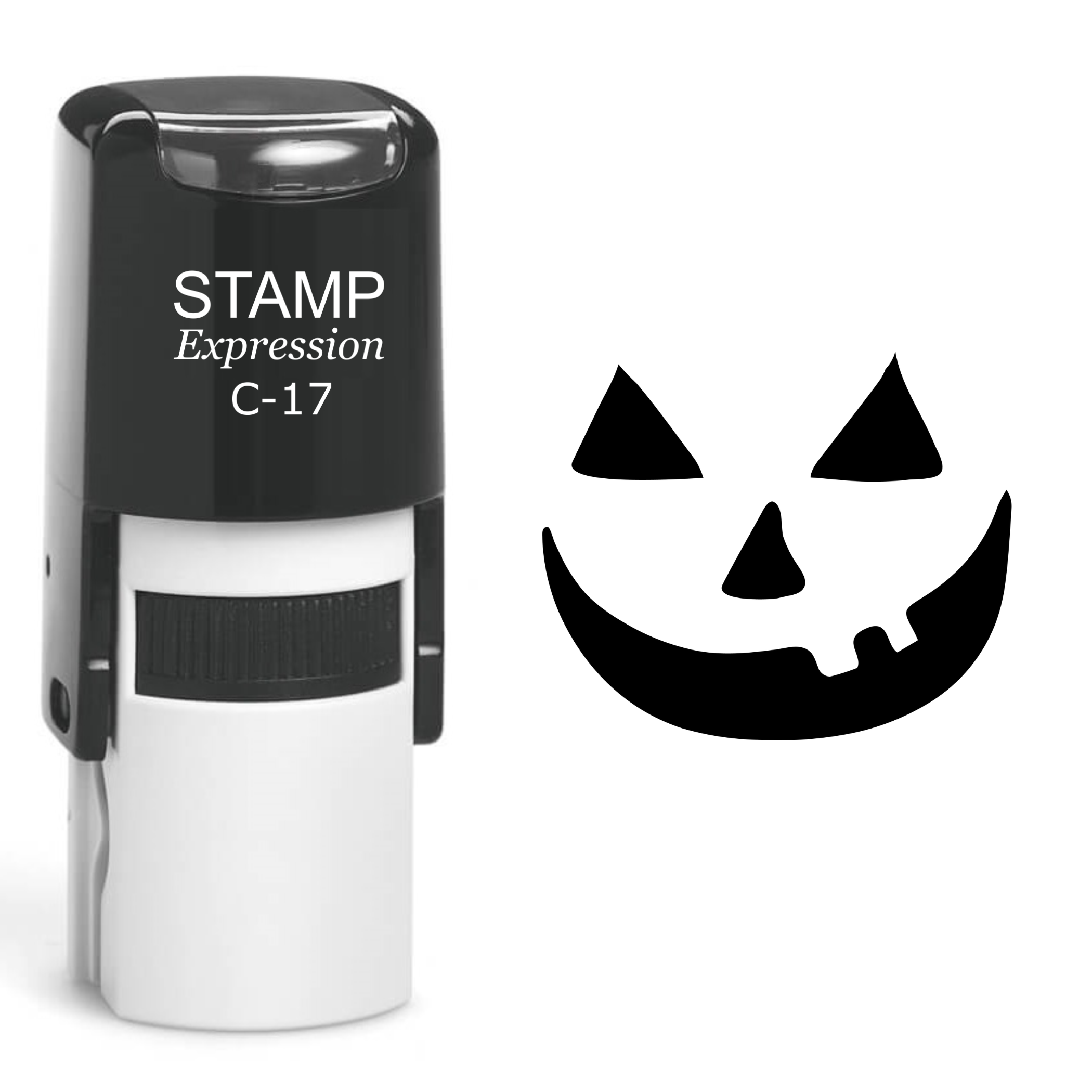 Pumpkin Faces Halloween Self Inking Rubber Stamp (SH-60927)