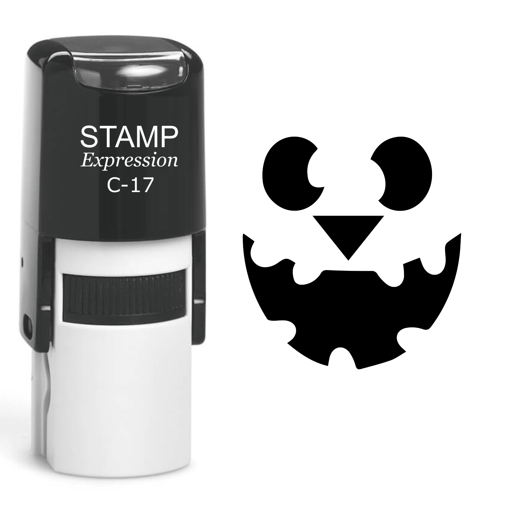 Pumpkin Faces Halloween Self Inking Rubber Stamp (SH-60928)