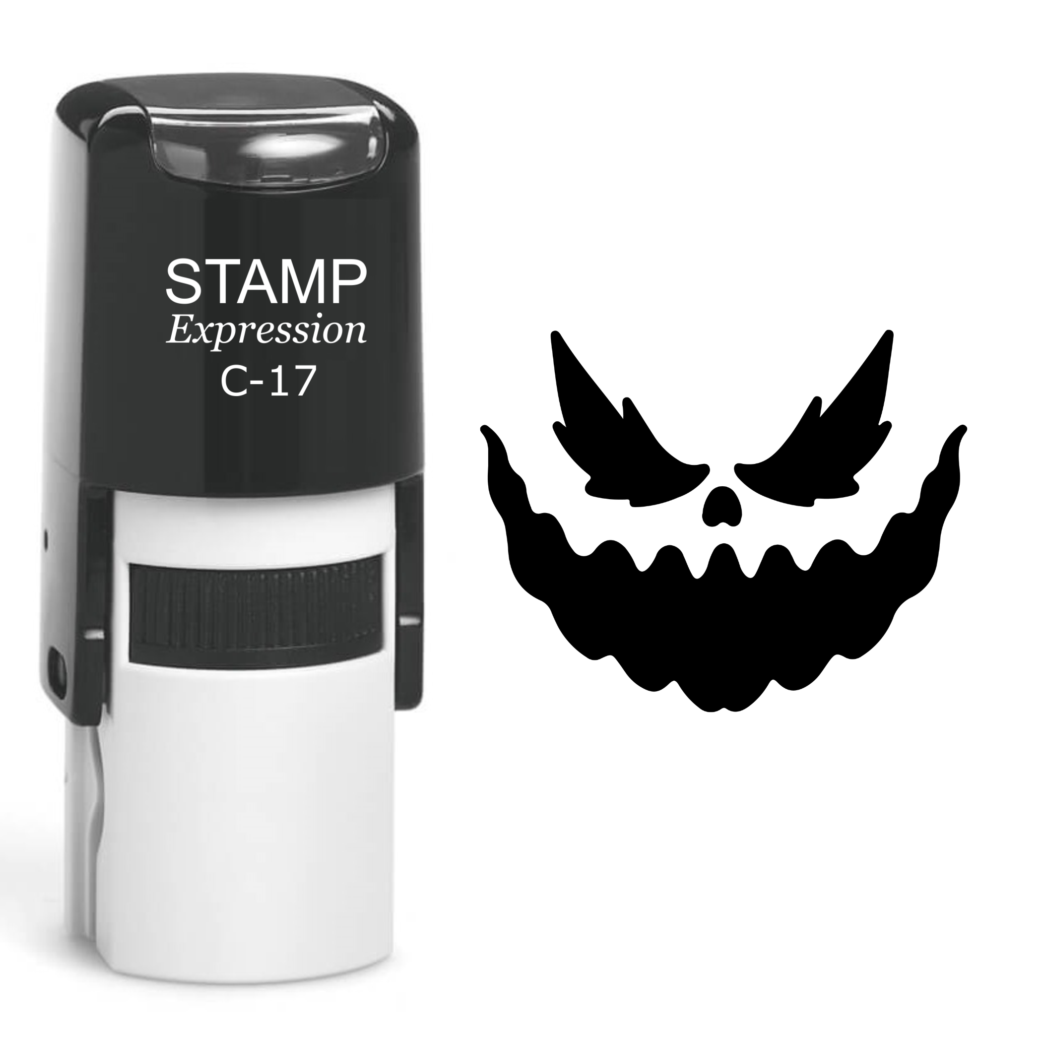 Pumpkin Faces Halloween Self Inking Rubber Stamp (SH-60931)