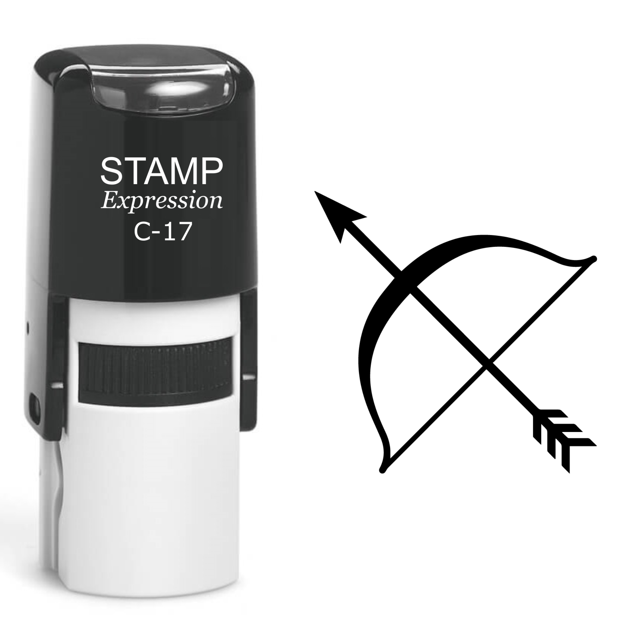 Bow And Arrow Self Inking Rubber Stamp (SH-61022)
