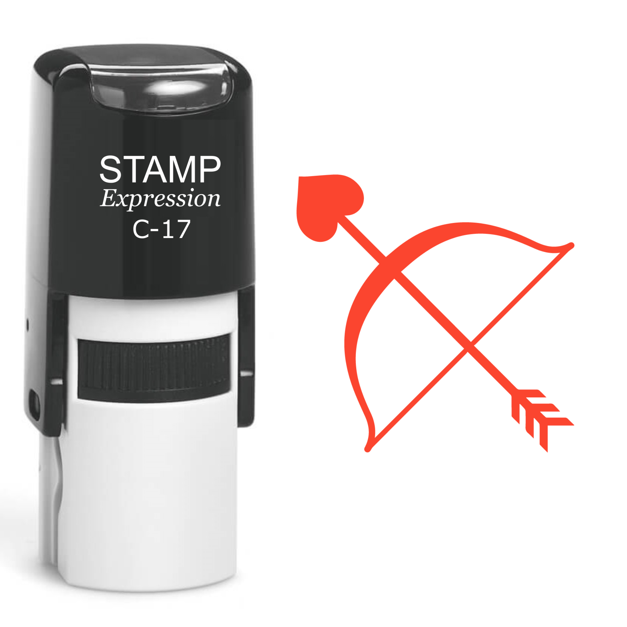 Cupid Bow And Arrow Self Inking Rubber Stamp (SH-61023)