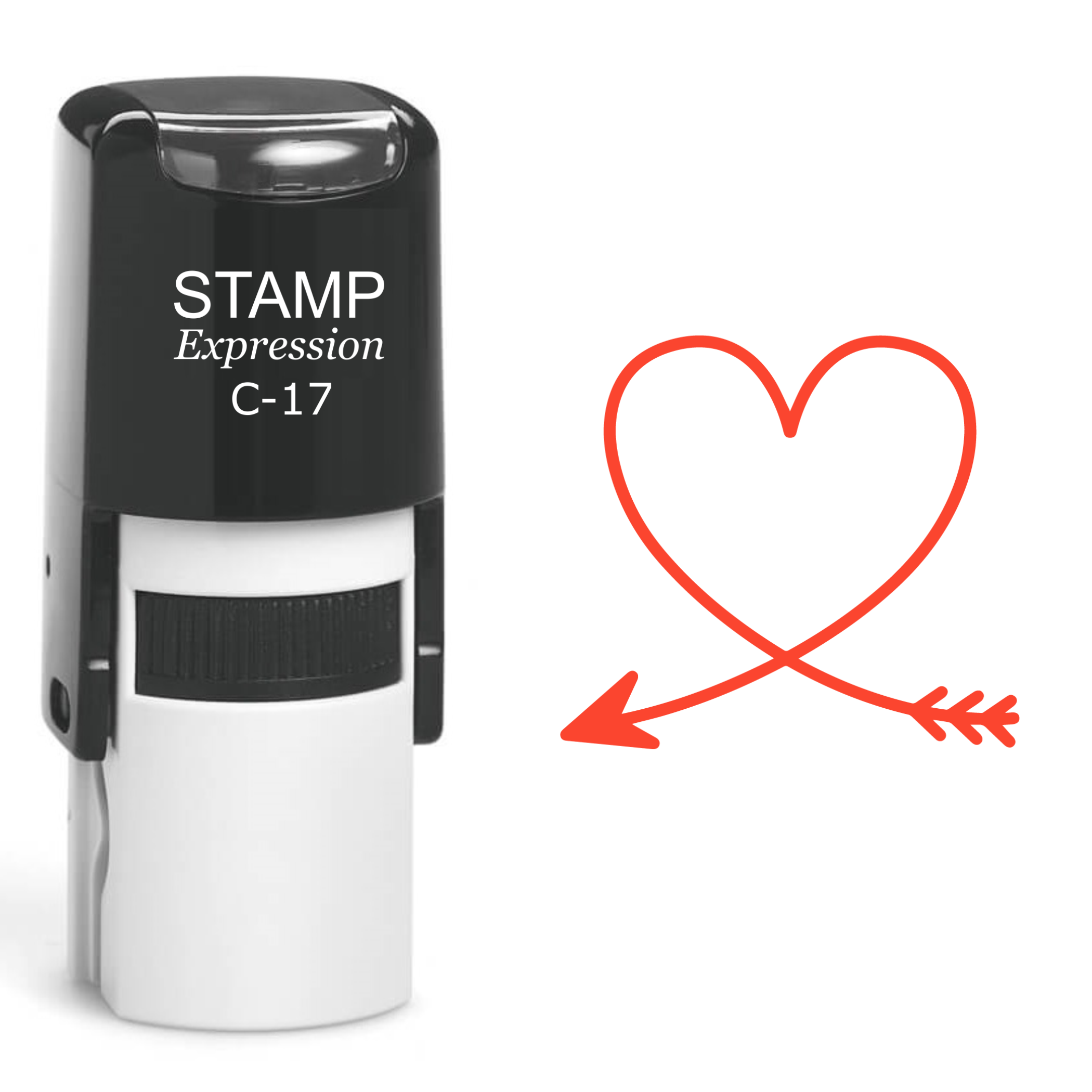 Heart Arrow Self Inking Rubber Stamp (SH-61025)