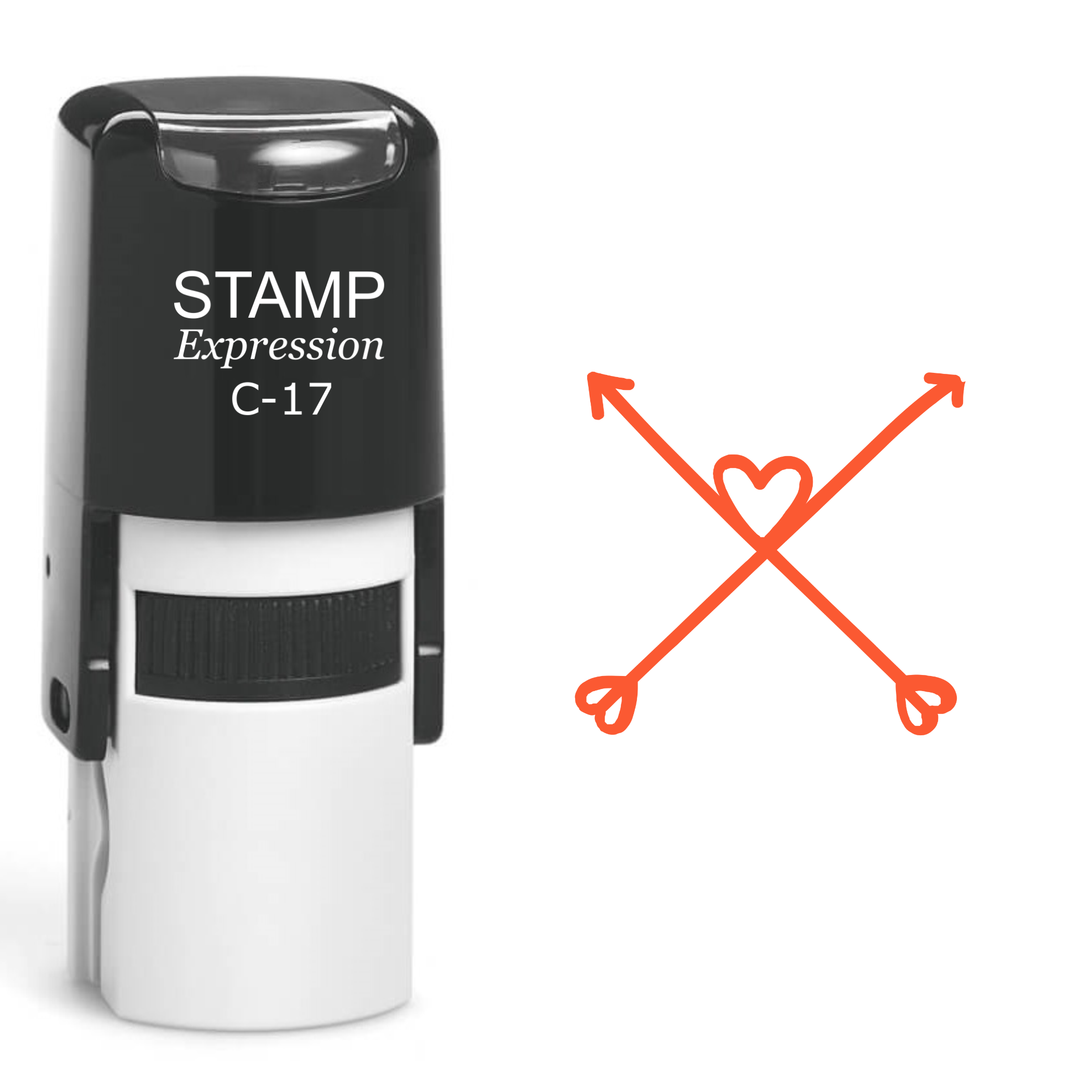 Two Arrows In The Circle Self Inking Rubber Stamp (SH-61041)