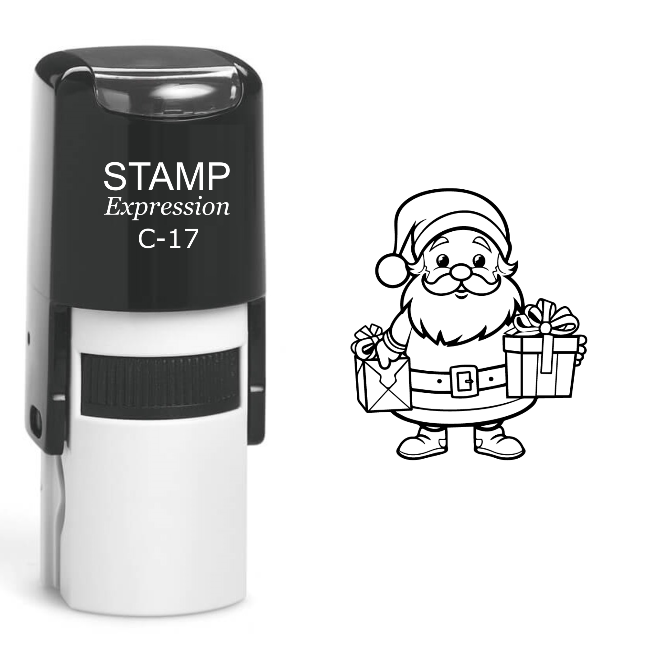 Santa With Christmas Presents Self Inking Rubber Stamp (SH-61080)