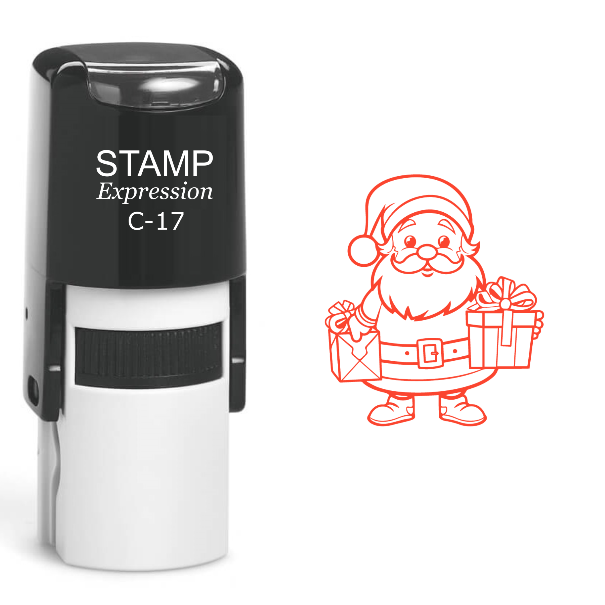 Santa With Christmas Presents Self Inking Rubber Stamp (SH-61081)