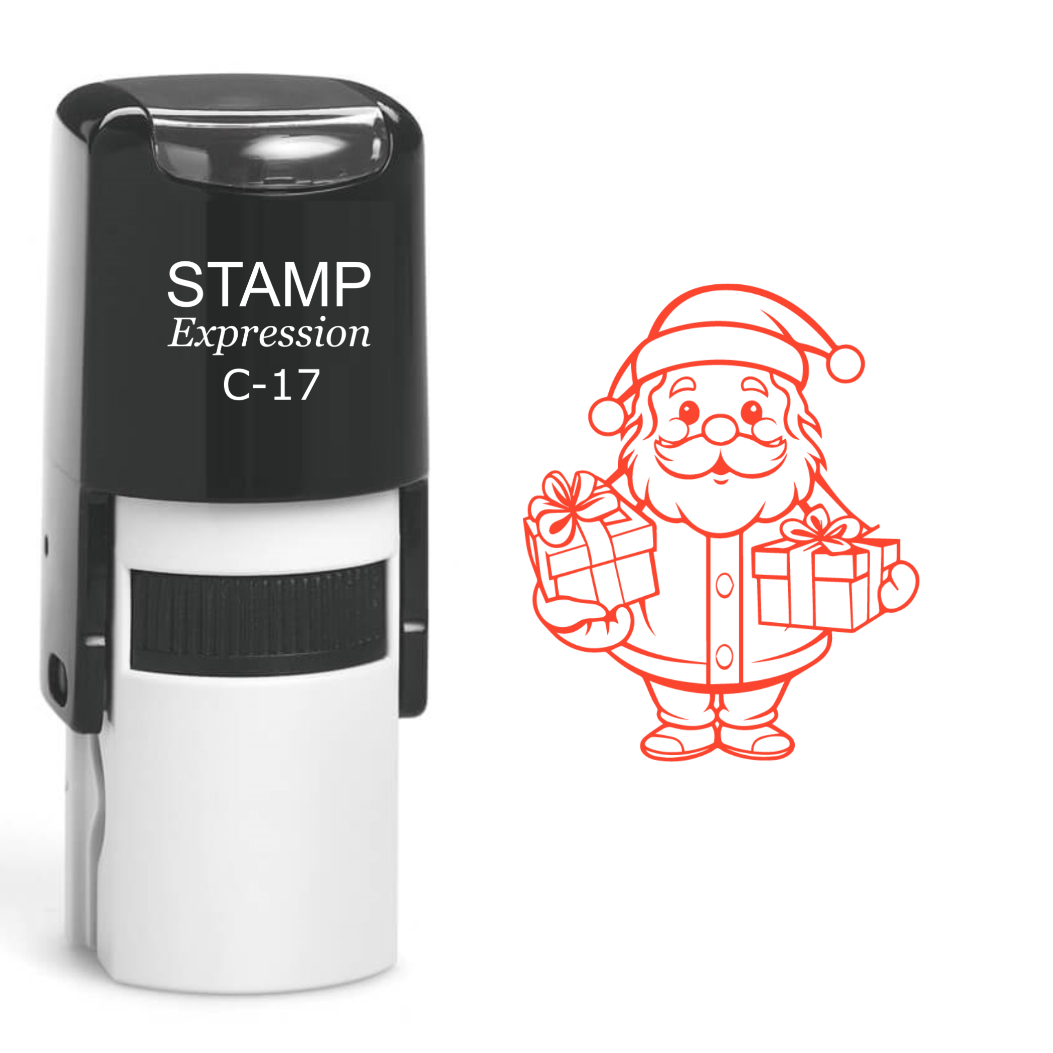 Santa With Christmas Presents Self Inking Rubber Stamp (SH-61085)