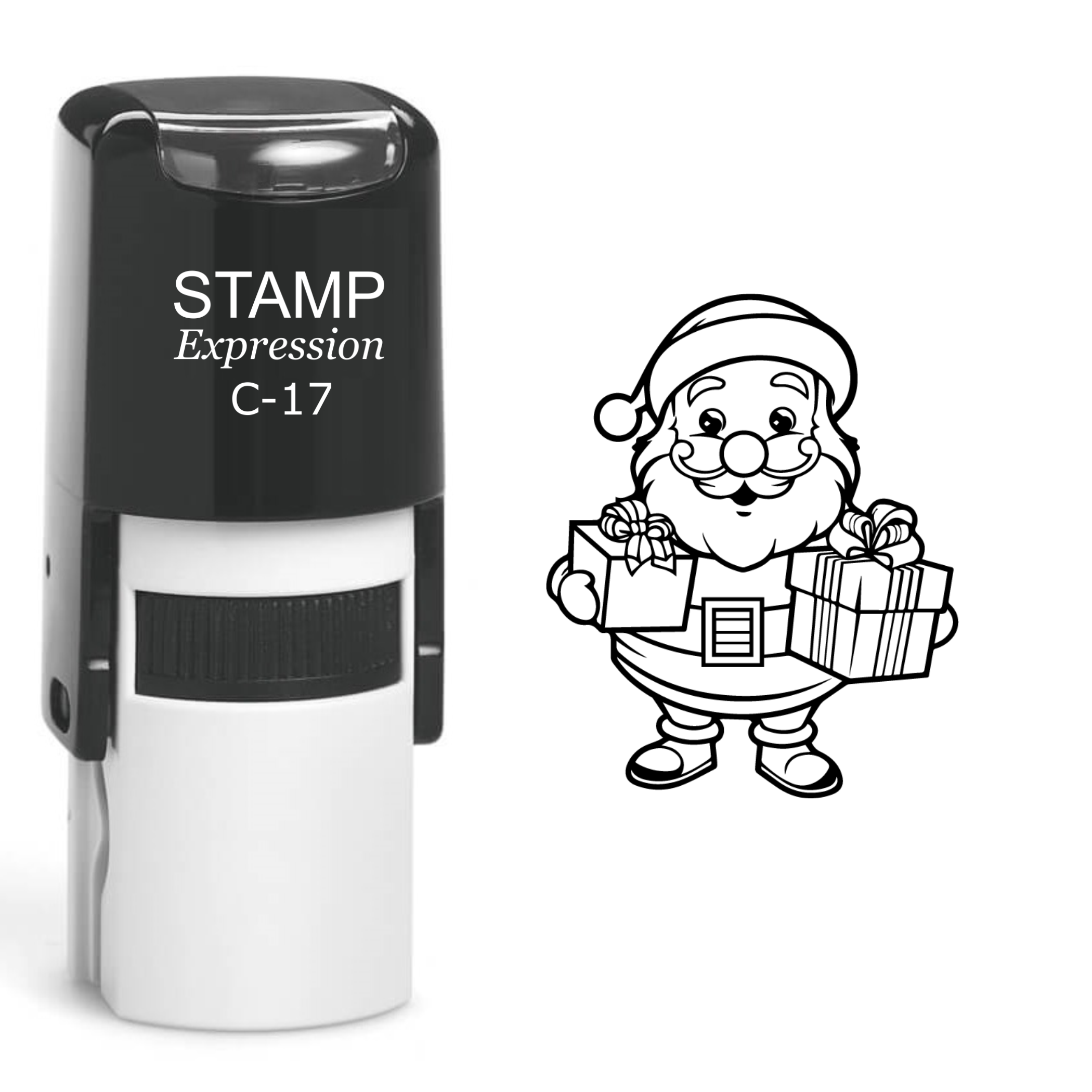 Santa With Christmas Presents Self Inking Rubber Stamp (SH-61092)