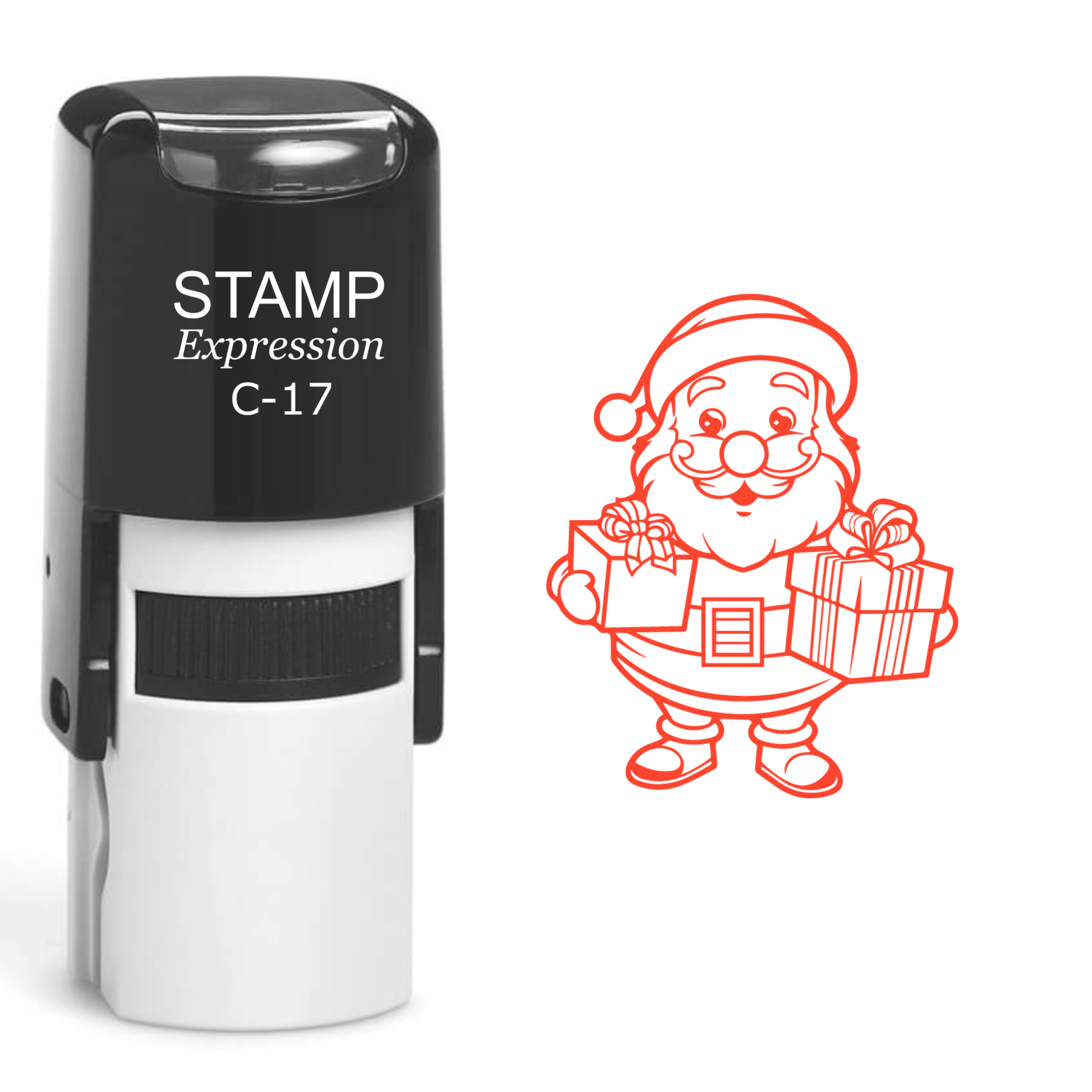 Santa With Christmas Presents Self Inking Rubber Stamp (SH-61093)