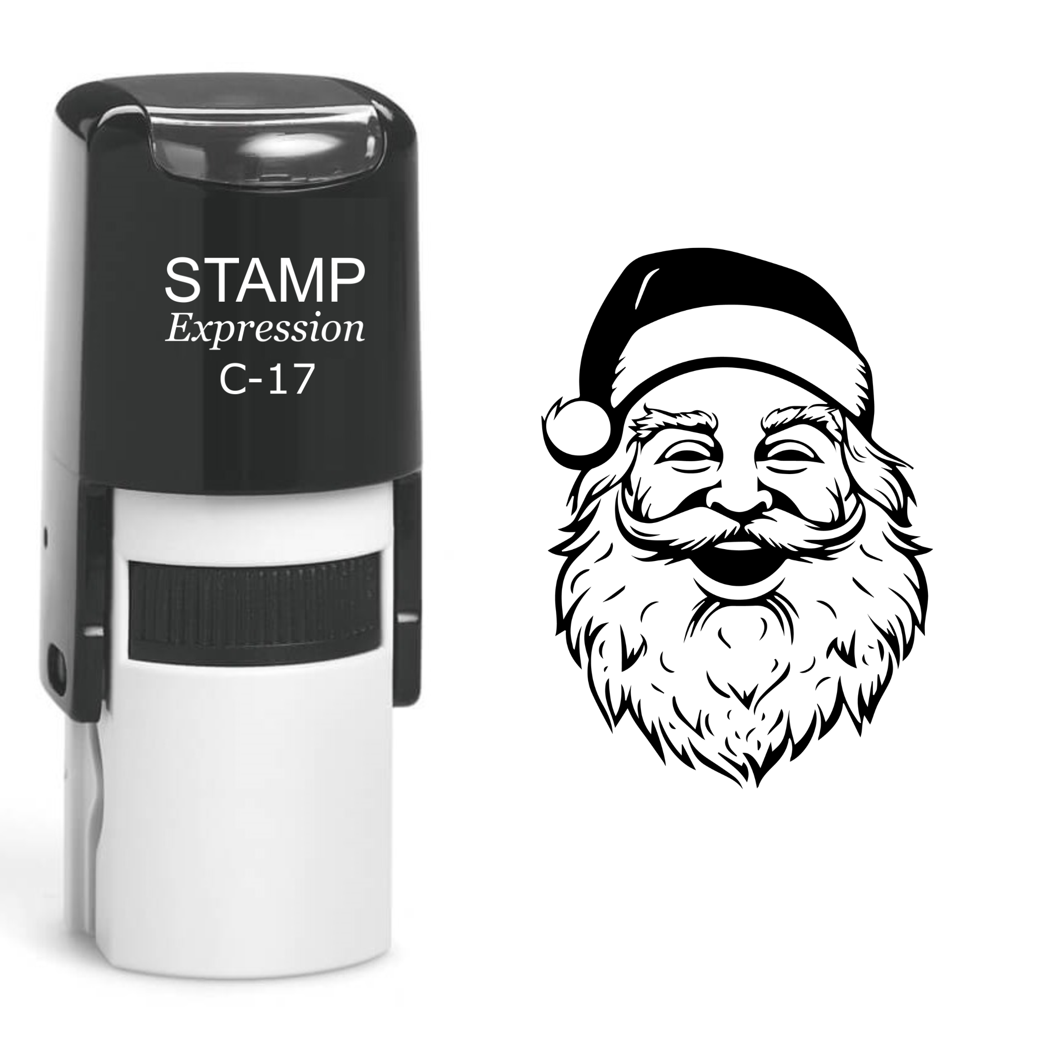 Santa Head Christmas Self Inking Rubber Stamp (SH-61102)