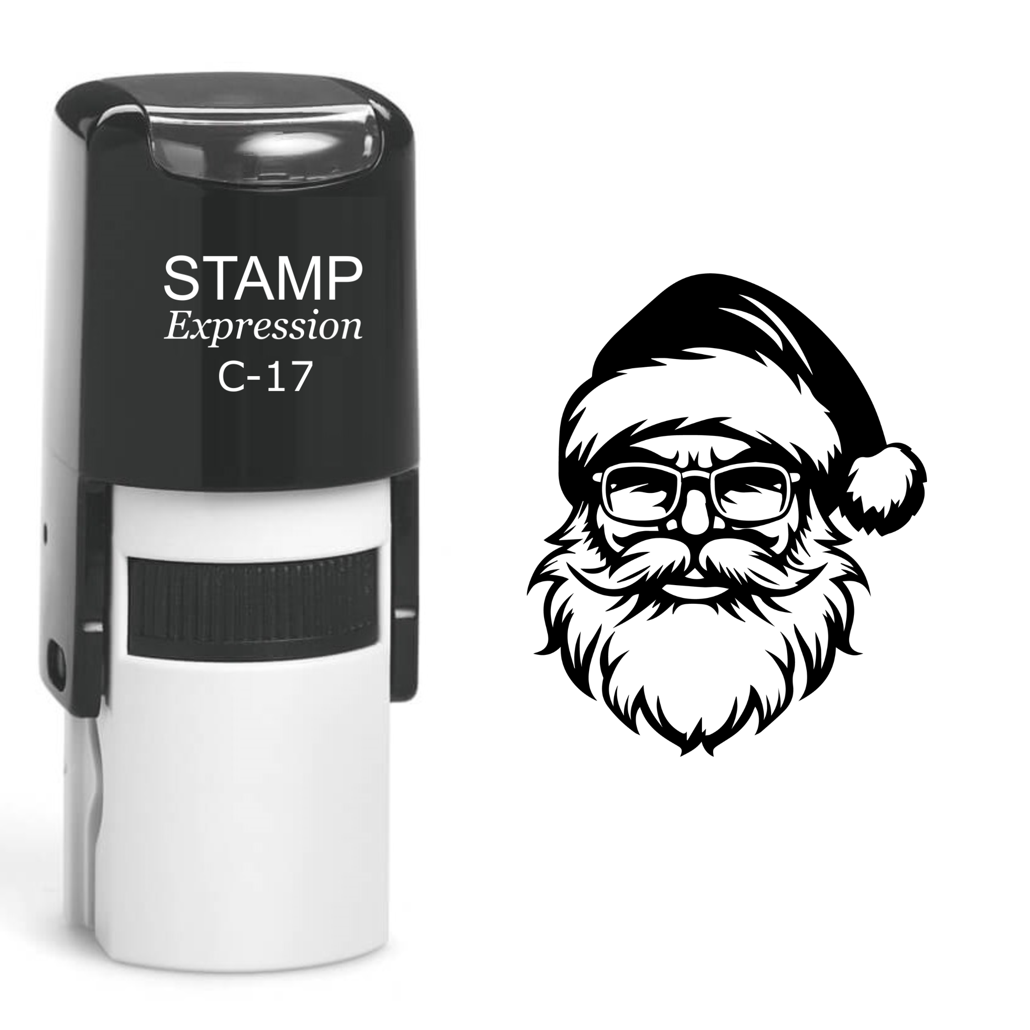 Santa Head Christmas Self Inking Rubber Stamp (SH-61110)