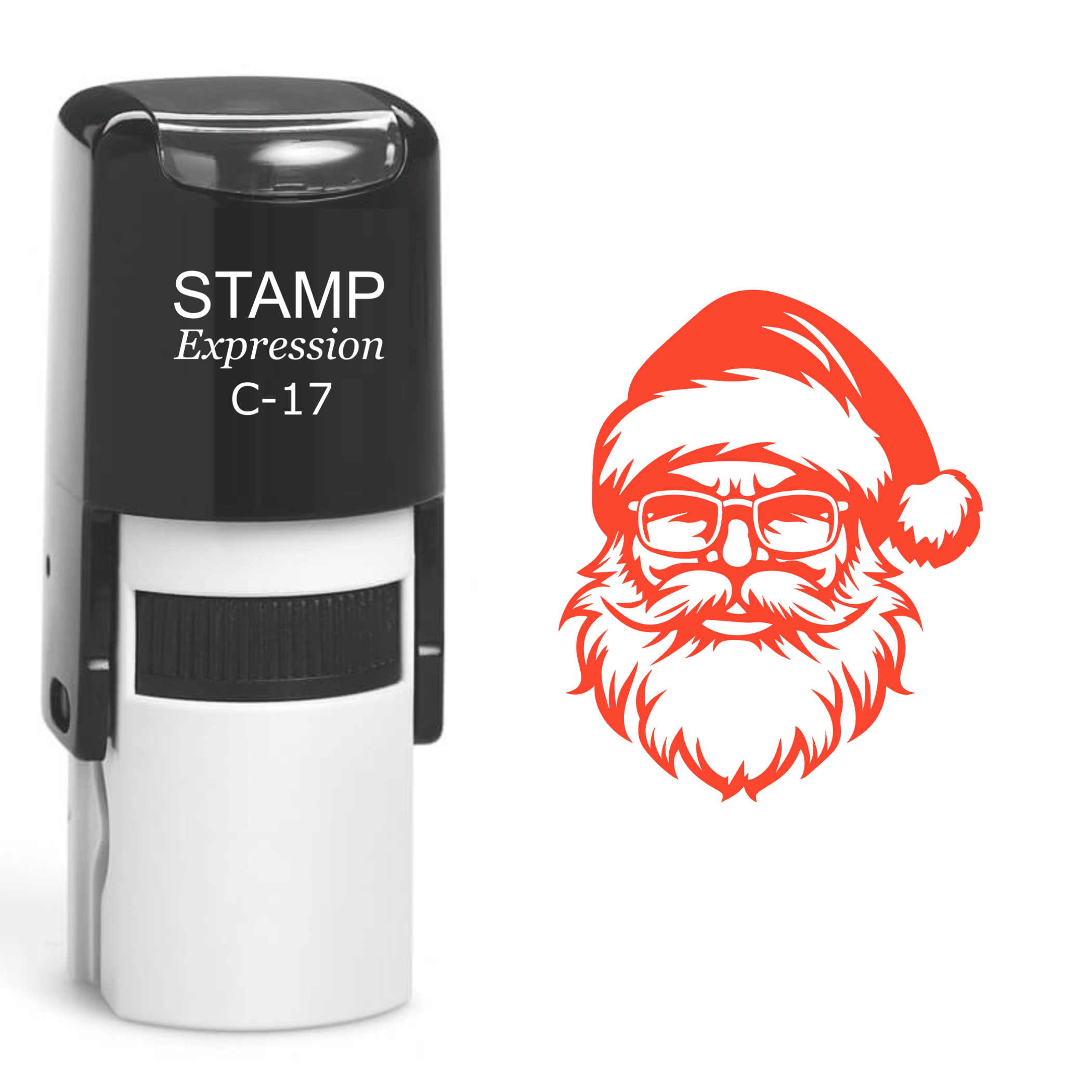 Santa Head Christmas Self Inking Rubber Stamp (SH-61111)
