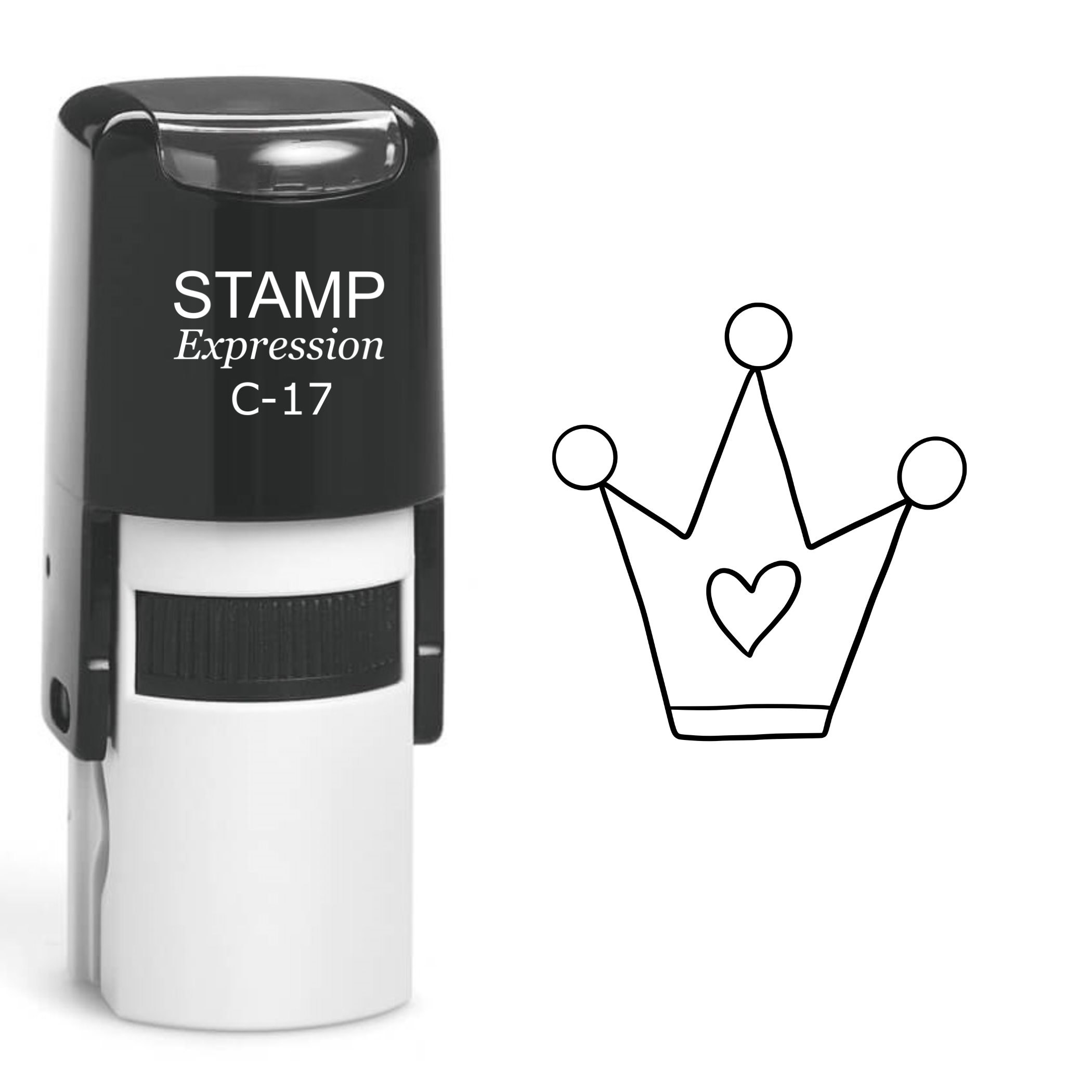 Crown Outline Self Inking Rubber Stamp (SH-61131)