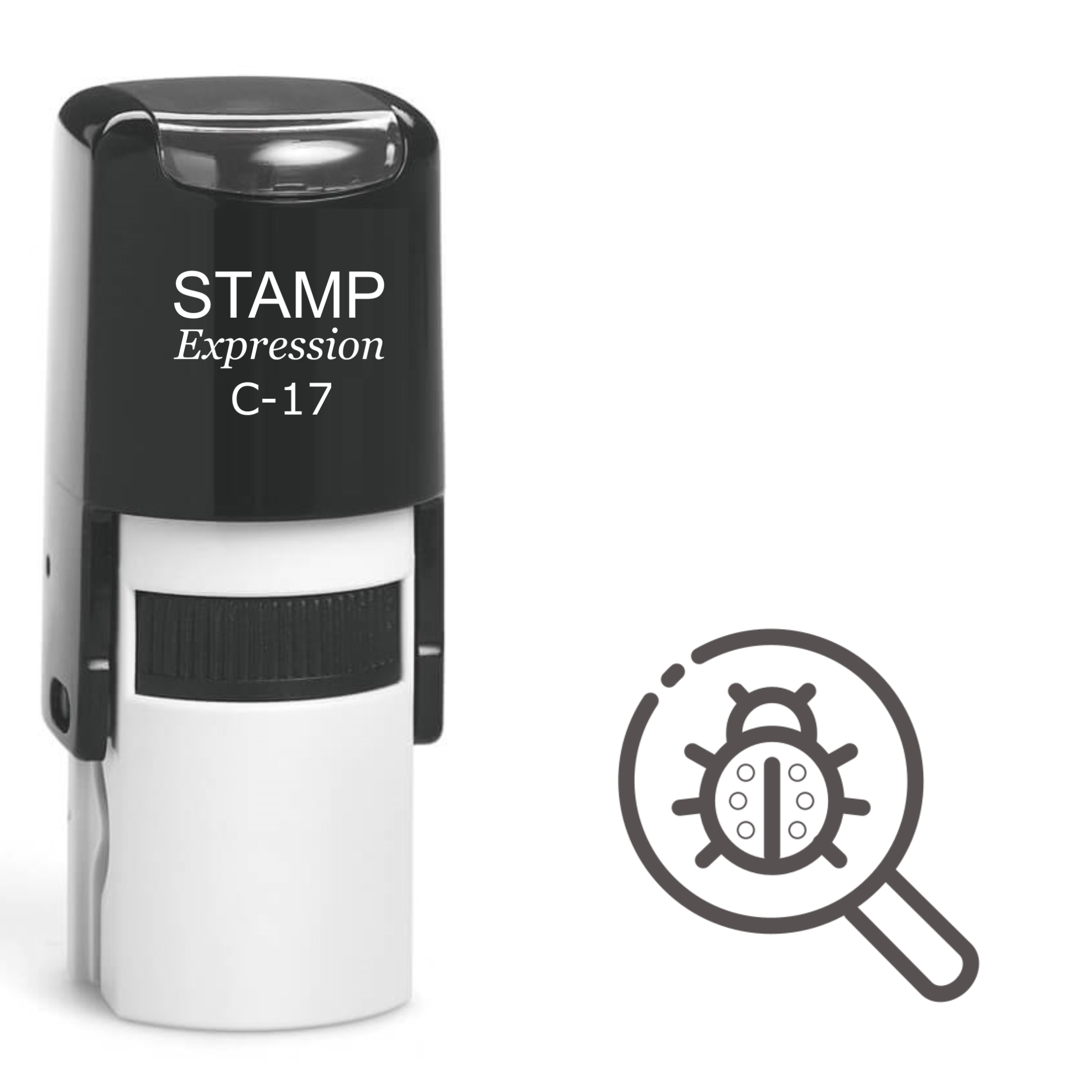 Bug Magnifying Glass Self Inking Rubber Stamp (SH-61152)