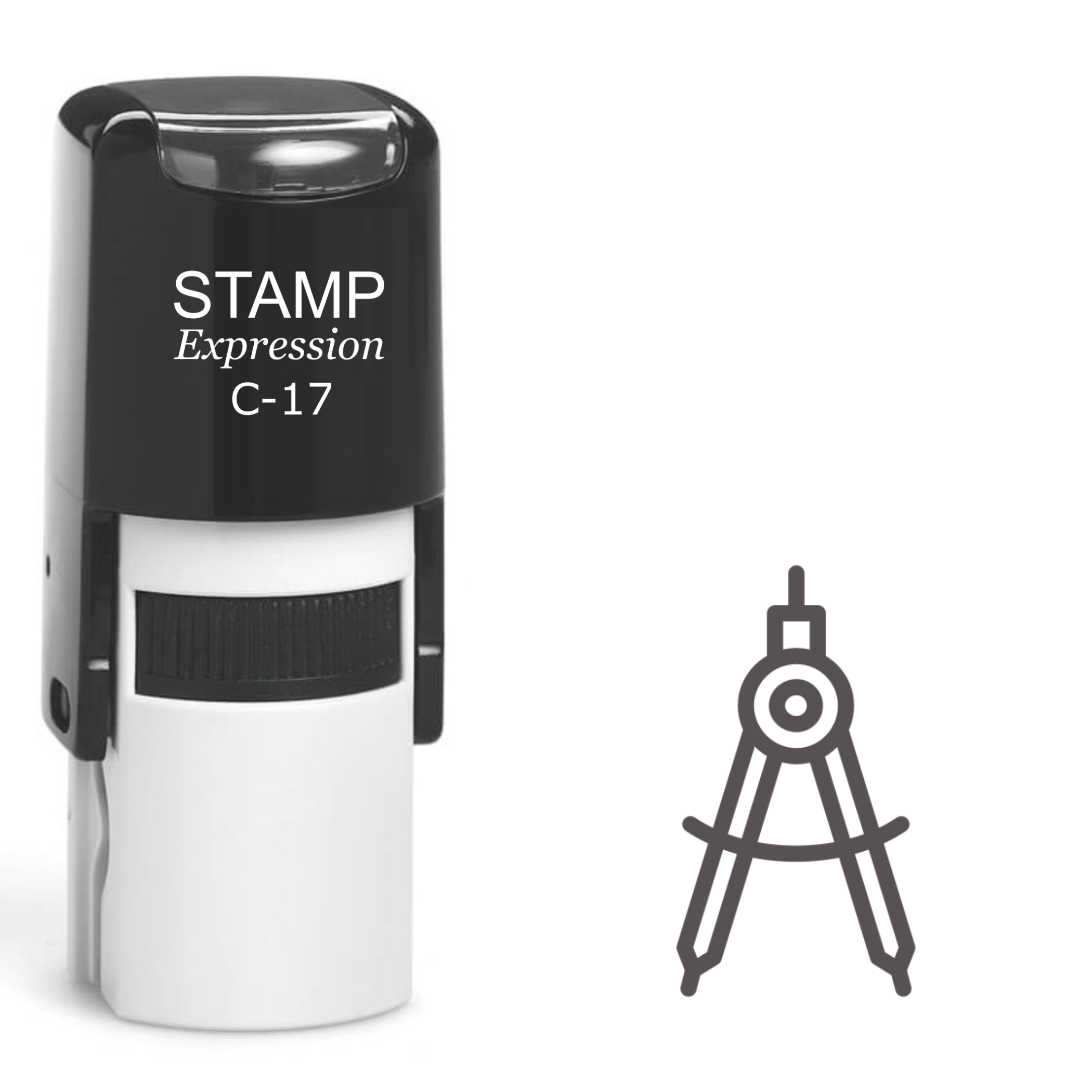 Compass Self Inking Rubber Stamp (SH-61158)