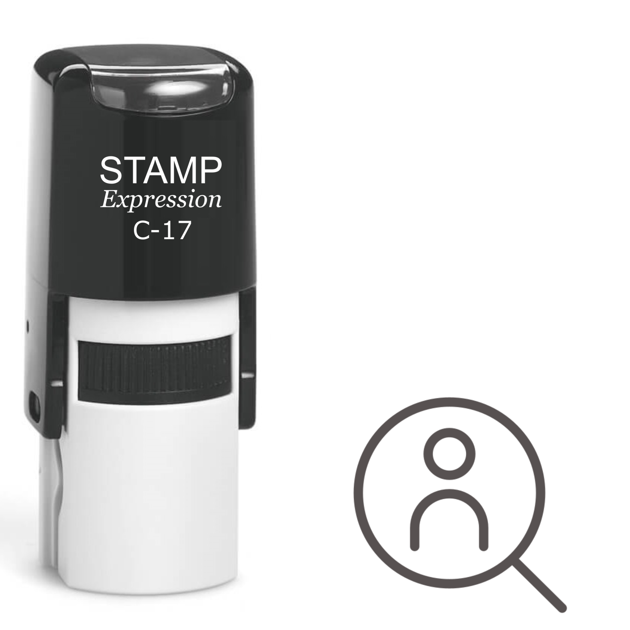 Magnifying Glass Self Inking Rubber Stamp (SH-61163)