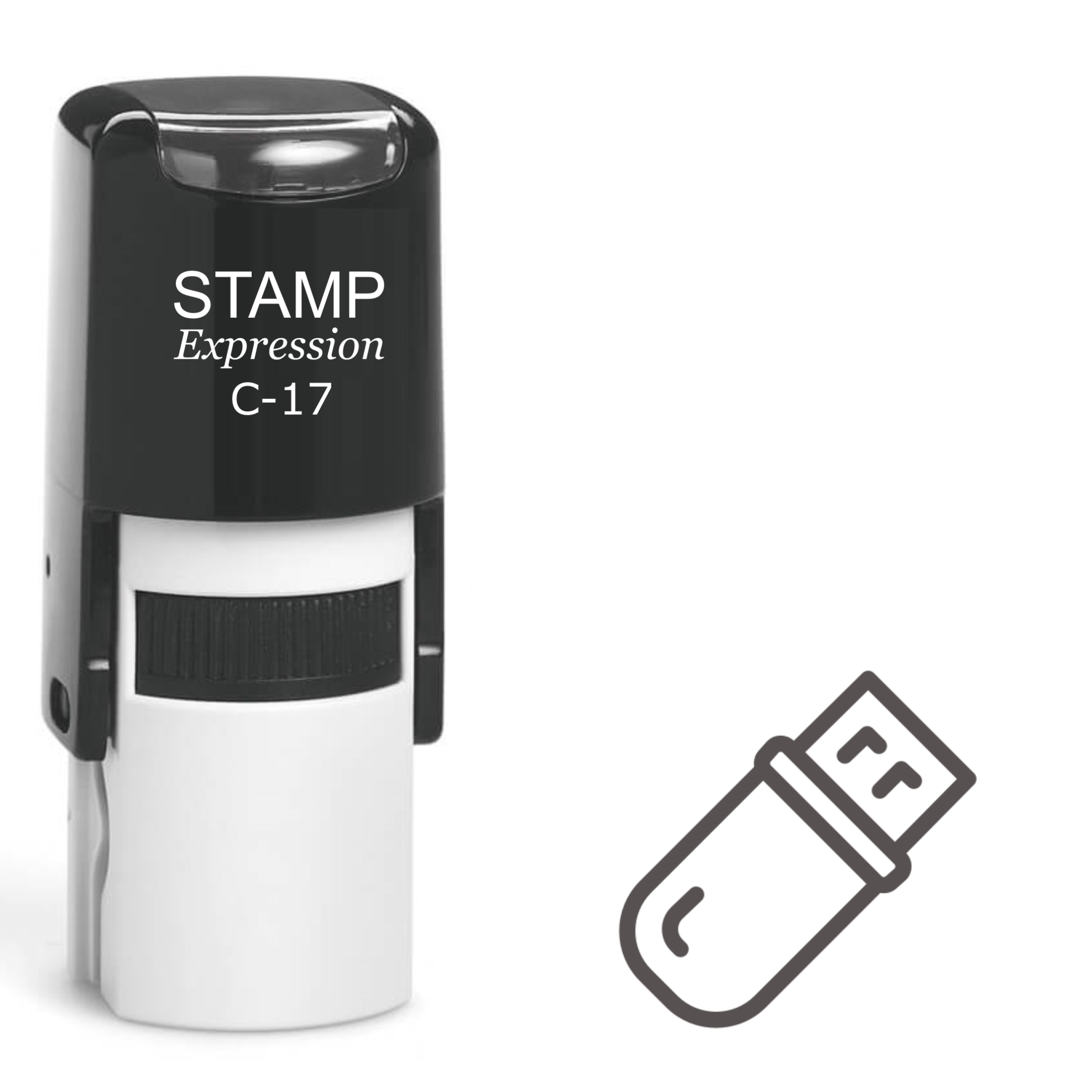 USB Drive Self Inking Rubber Stamp (SH-61169)