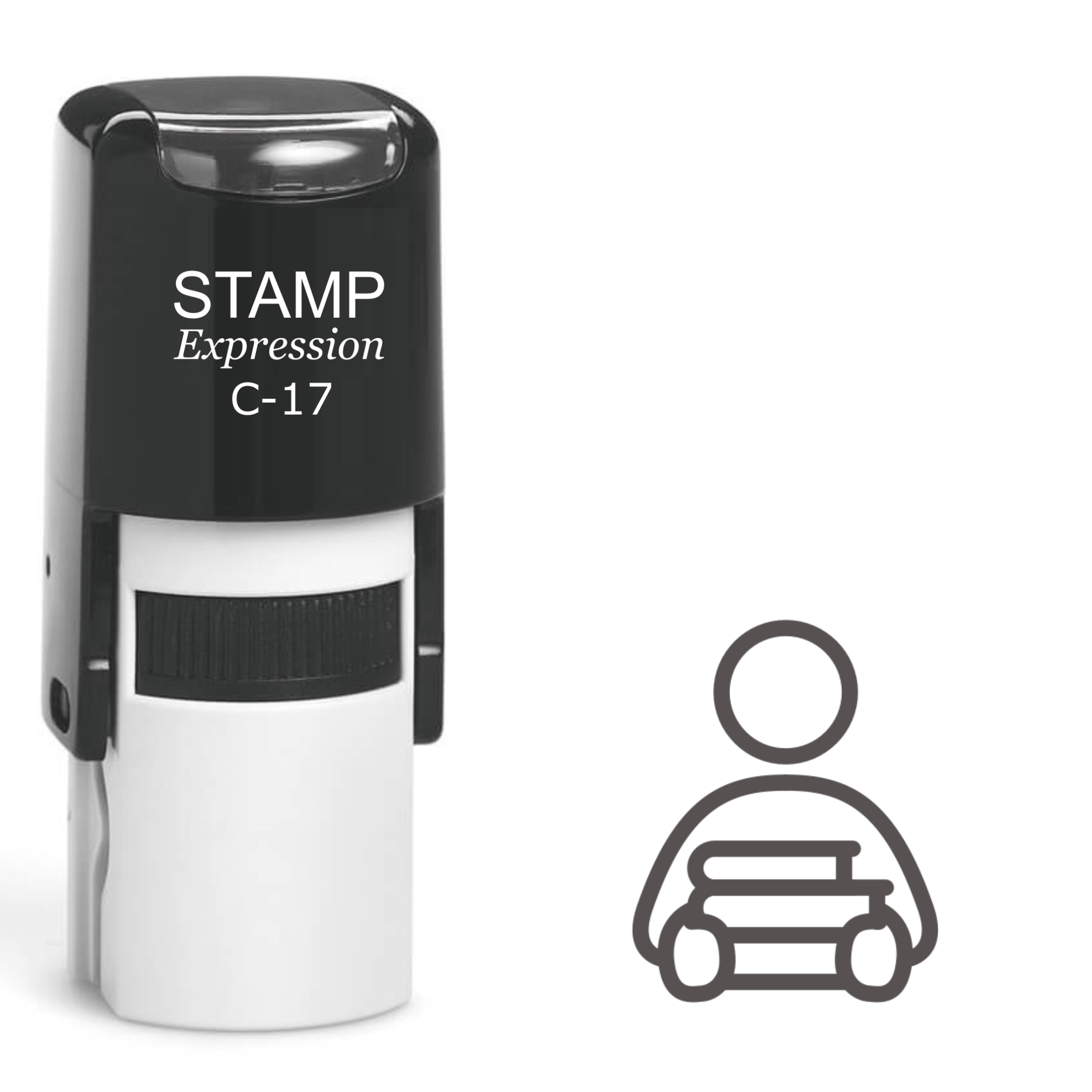 Person Carrying Books Self Inking Rubber Stamp (SH-61172)