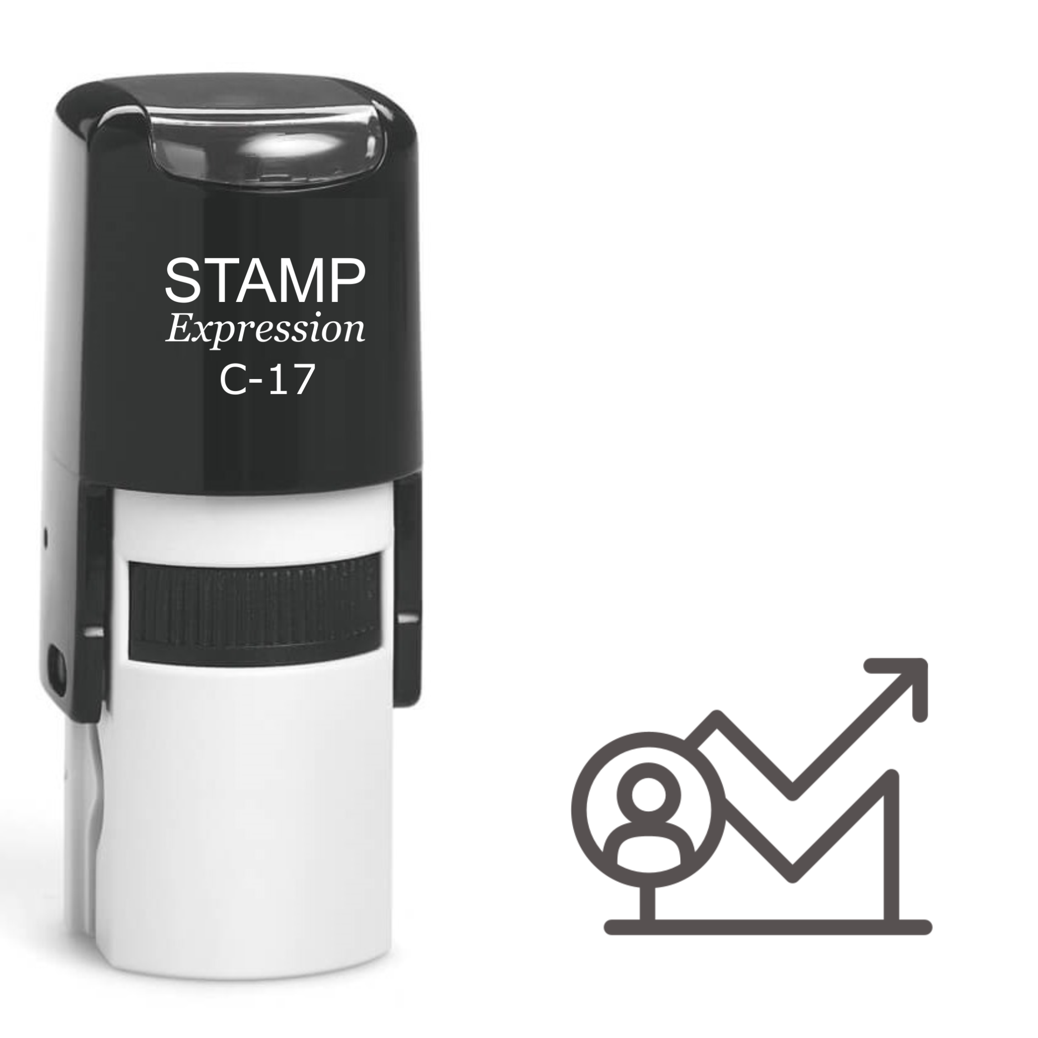 Growth Chart With a Person Self Inking Rubber Stamp (SH-61180)