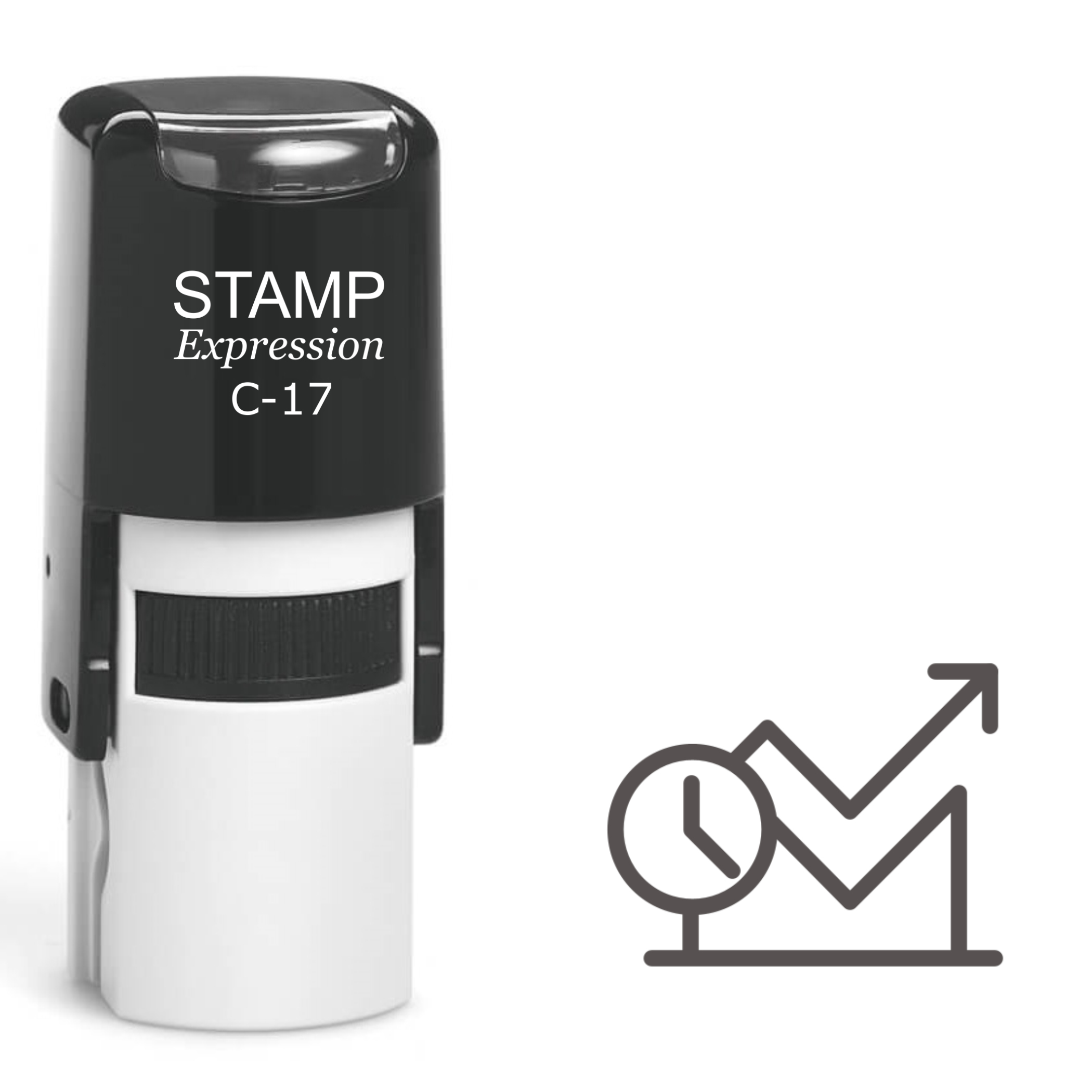 Growth Chart With a Clock Self Inking Rubber Stamp (SH-61181)