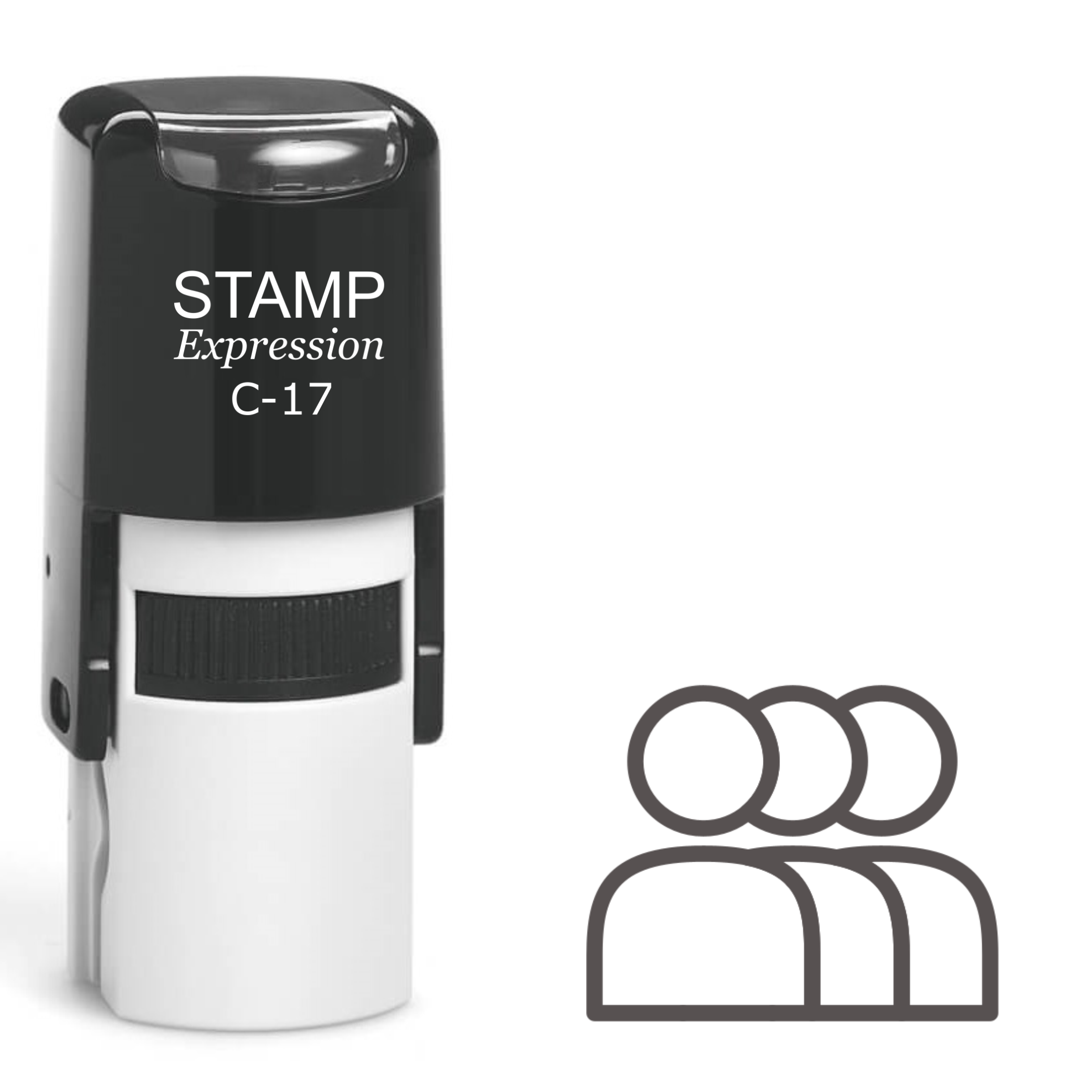 People Outline Self Inking Rubber Stamp (SH-61185)