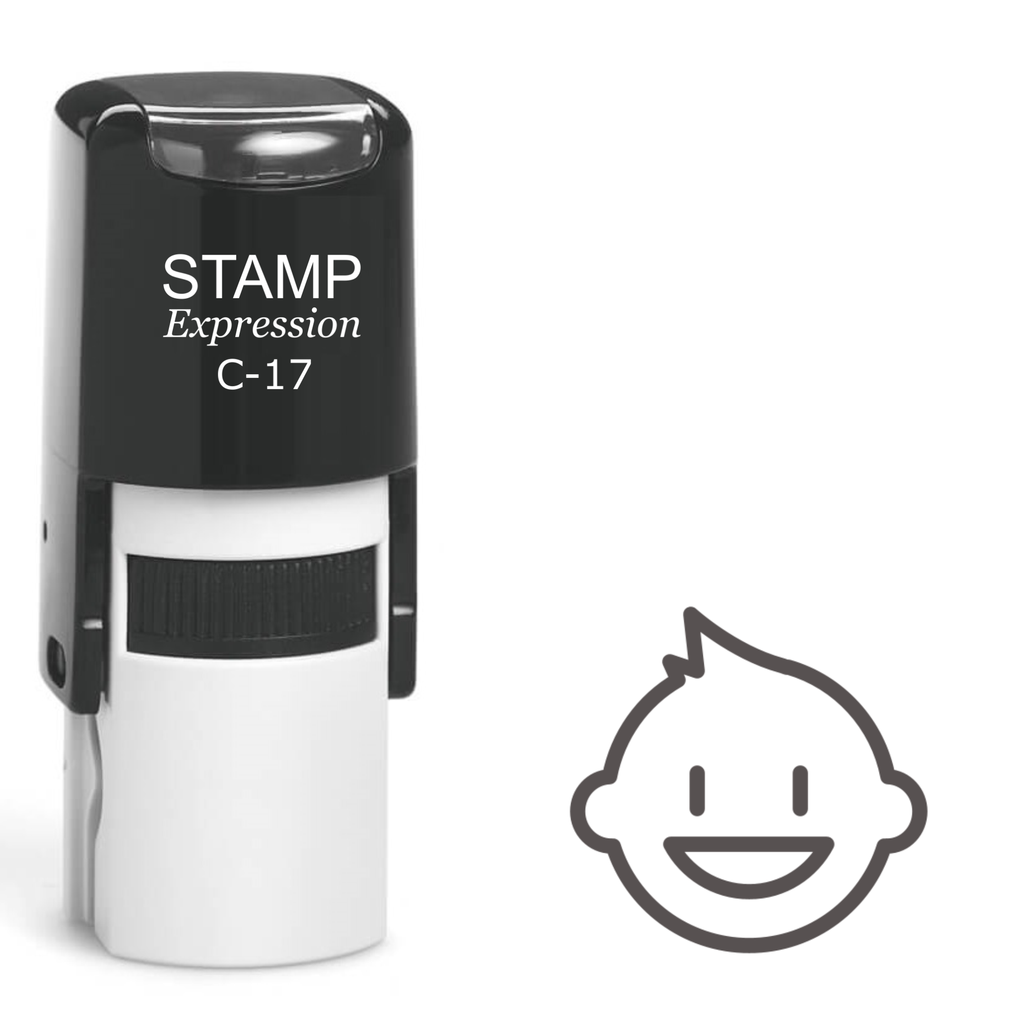 Similey Face Kid Outline Self Inking Rubber Stamp (SH-61186)