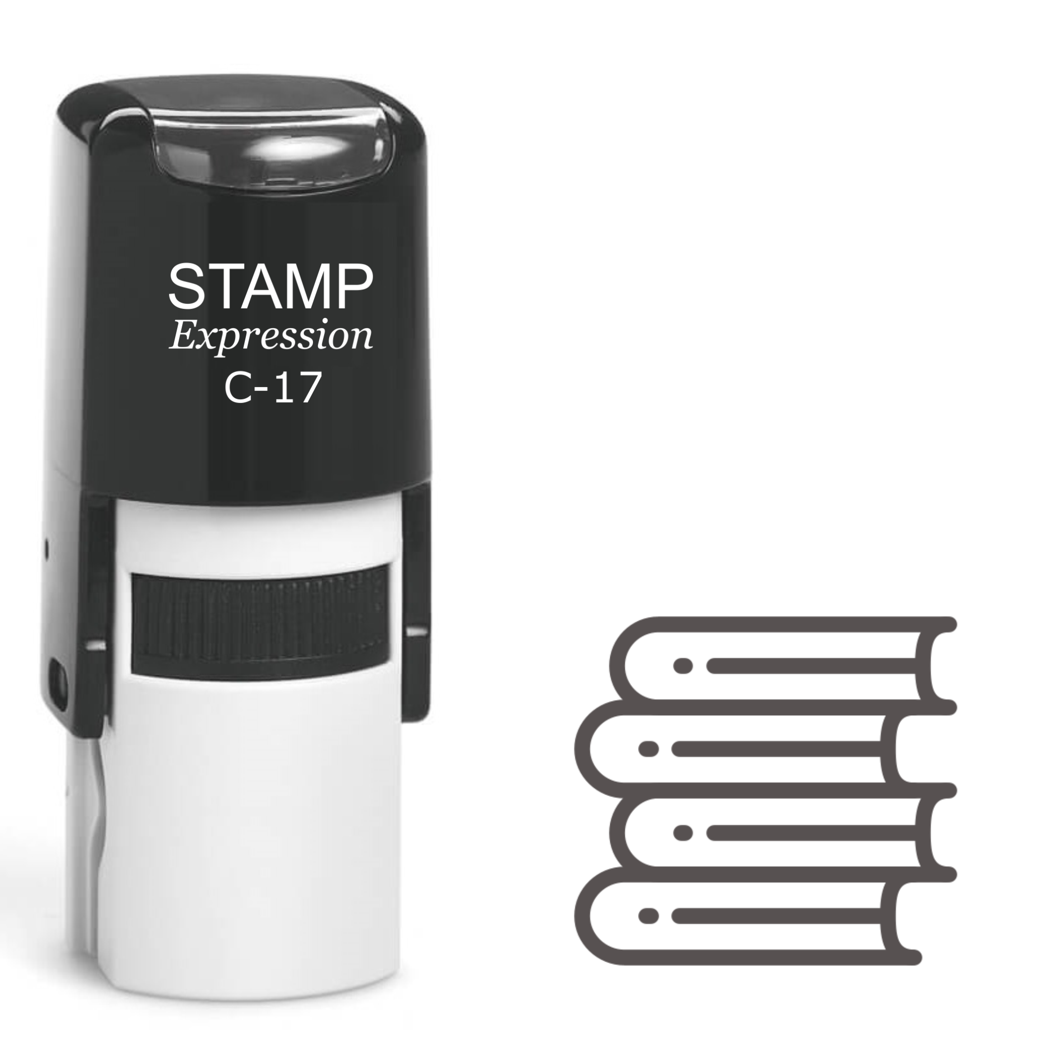 Stack Of Books Self Inking Rubber Stamp (SH-61189)