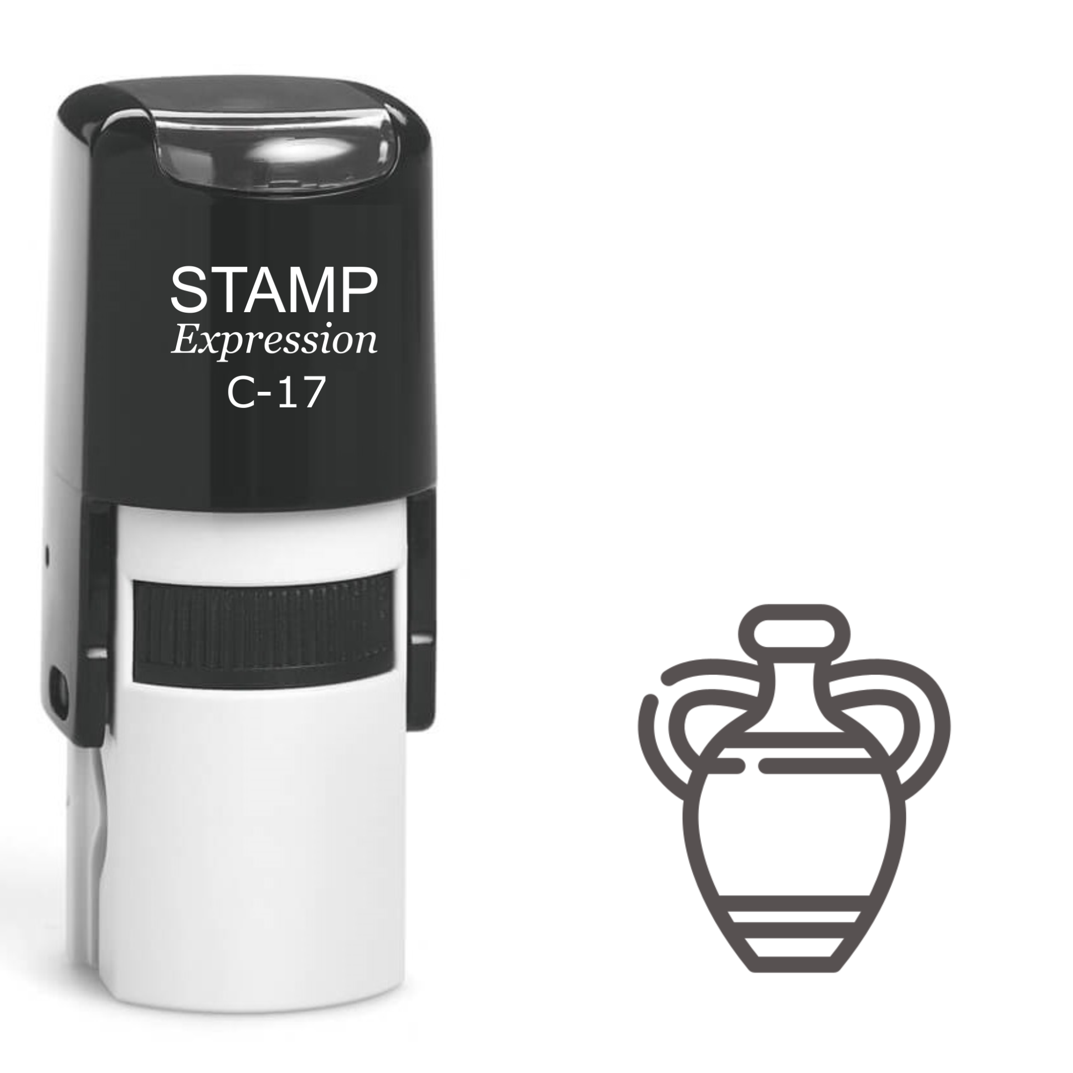 Clay Jar With Handles Self Inking Rubber Stamp (SH-61196)