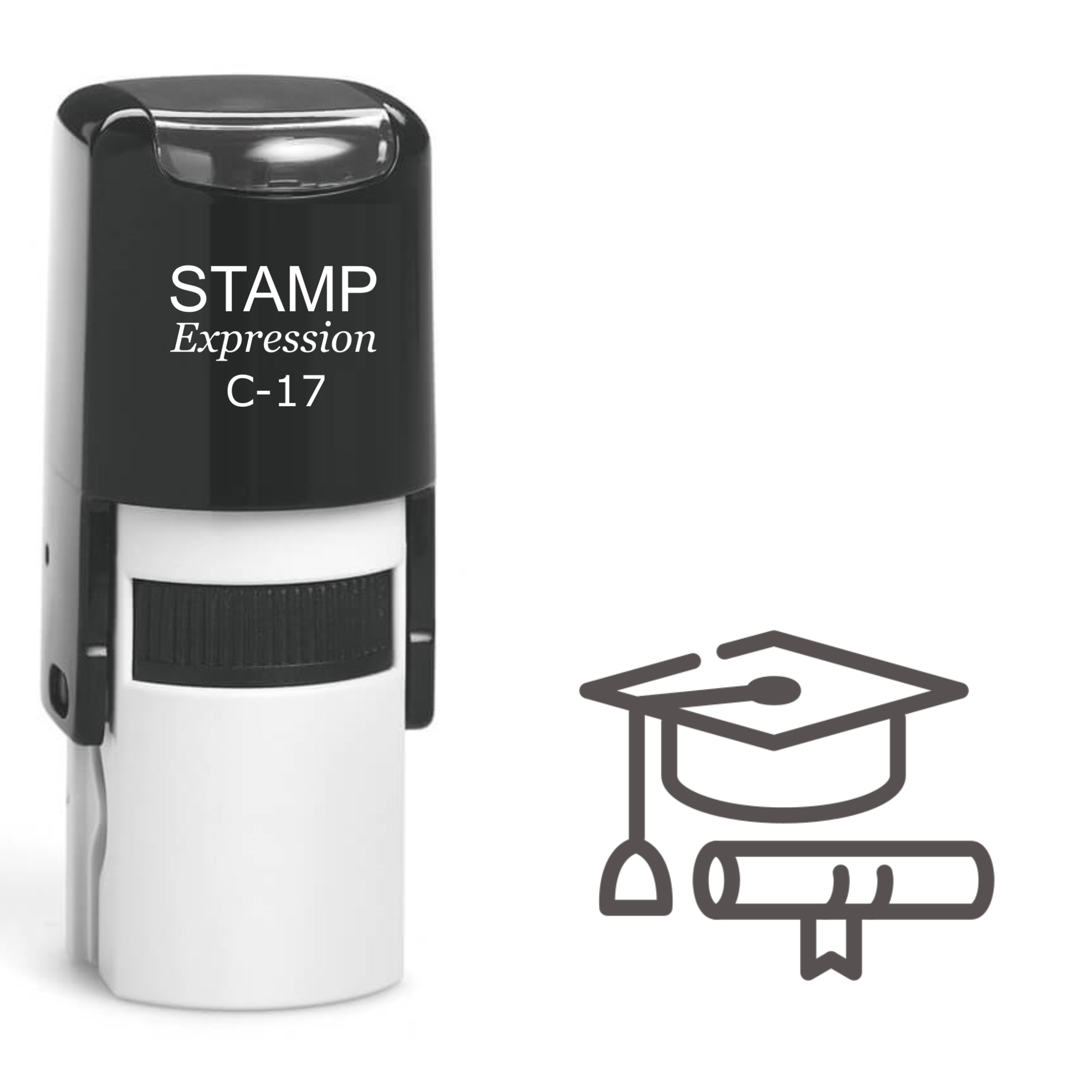 Graduation Hat And Diploma Self Inking Rubber Stamp (SH-61207)