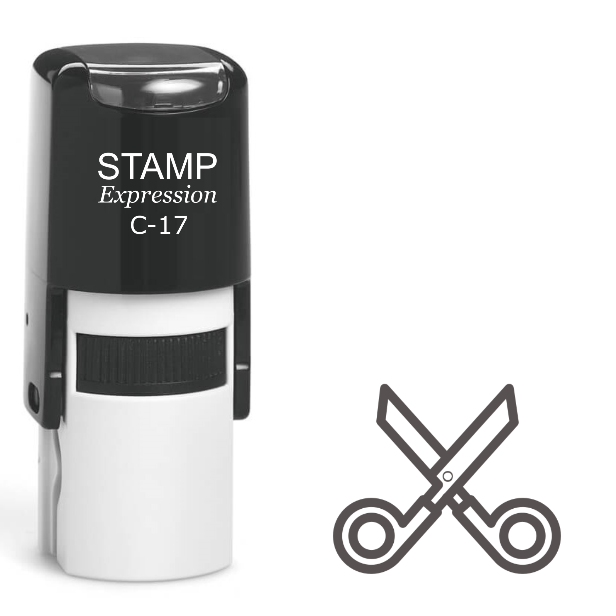 Scissors Self Inking Rubber Stamp (SH-61221)