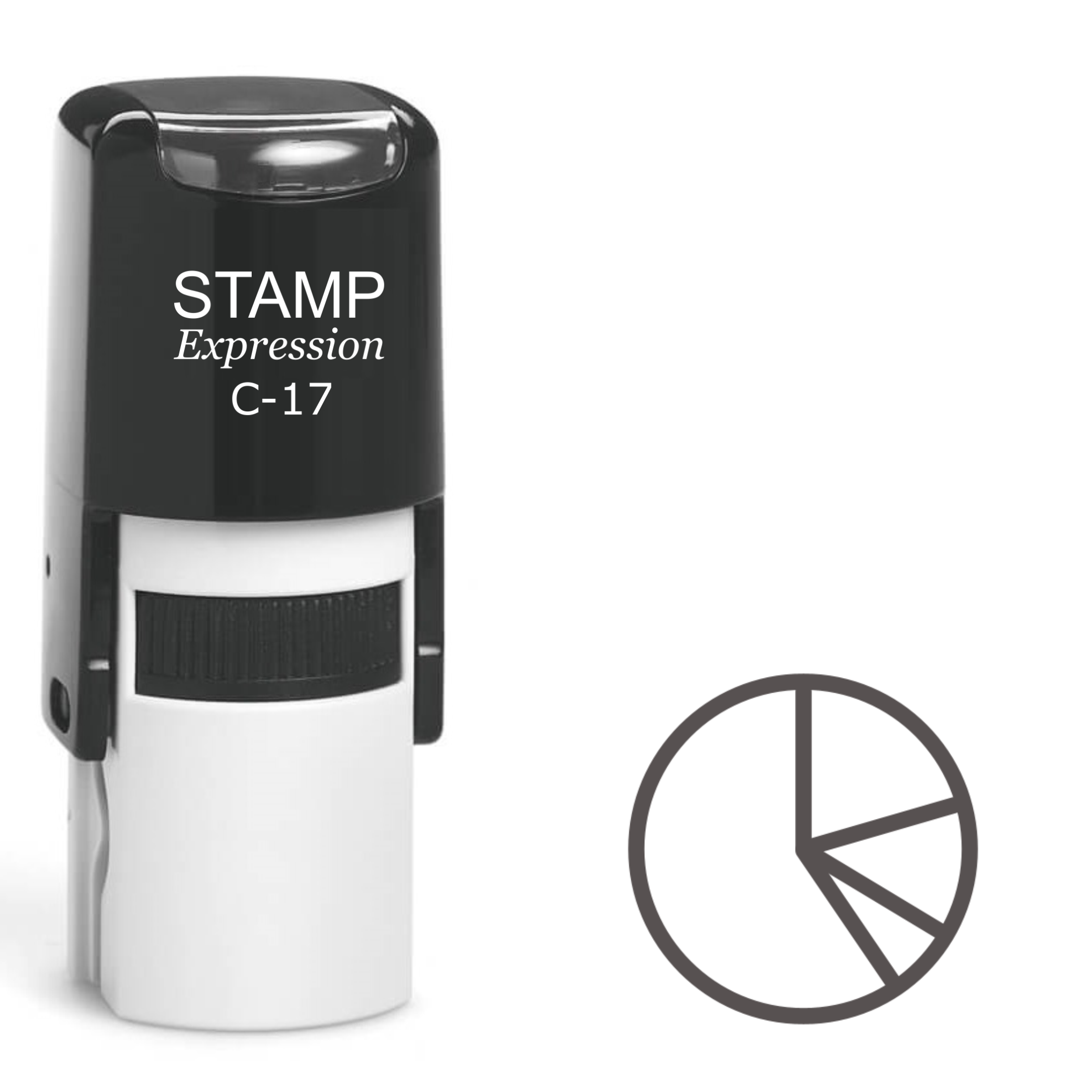 Pie Chart Self Inking Rubber Stamp (SH-61269)