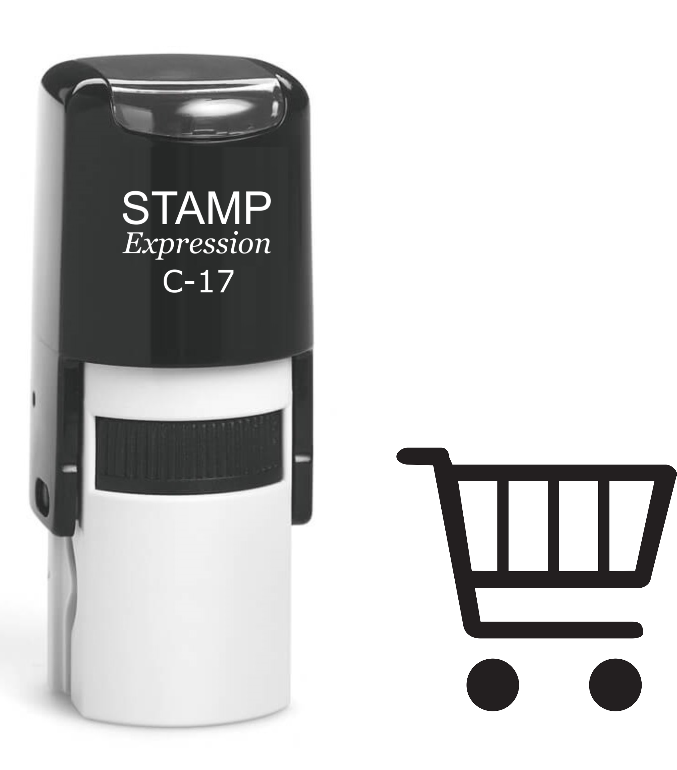 Shopping Cart Self Inking Rubber Stamp (SH-61282)