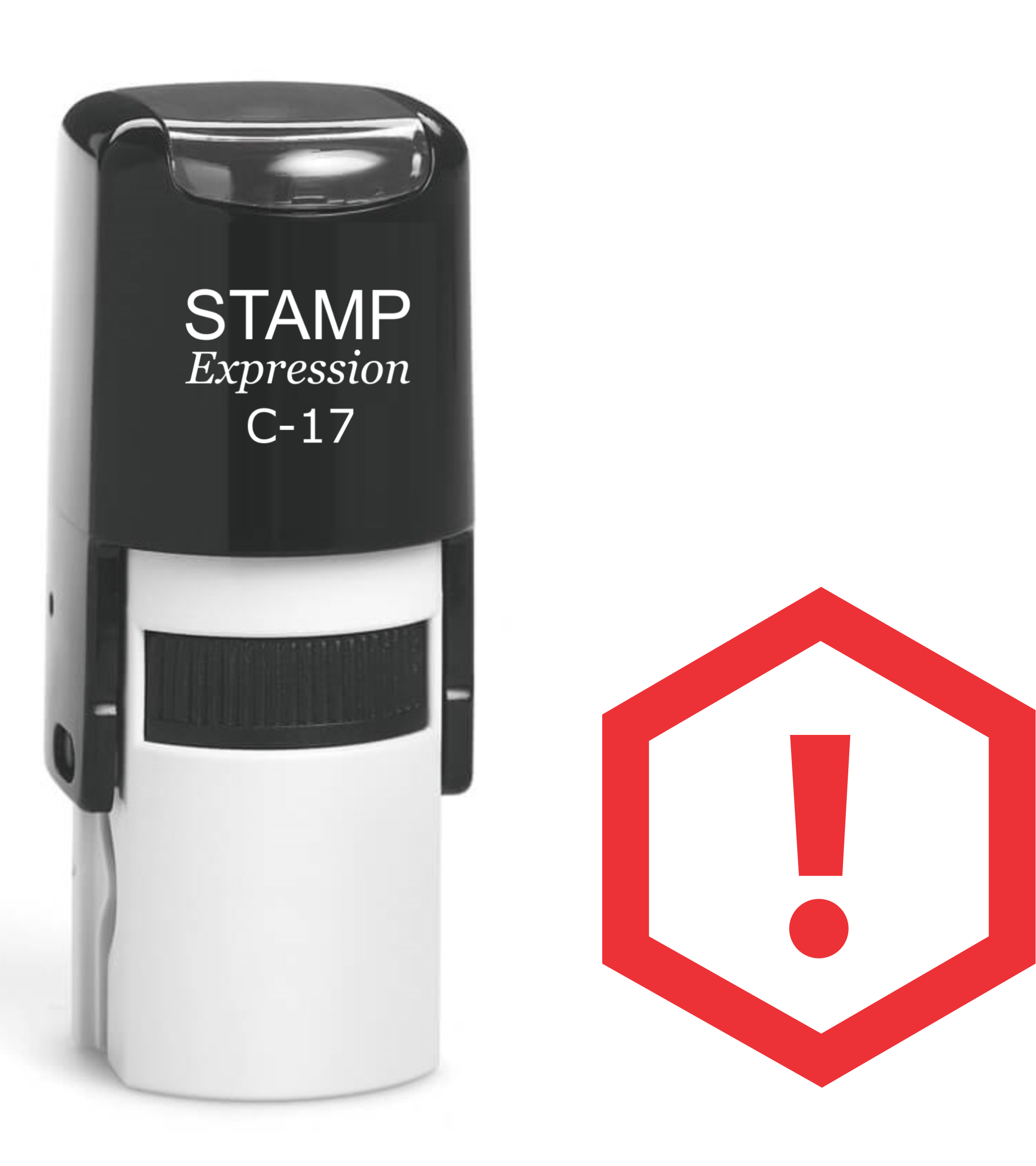 Red Information Icon Self Inking Rubber Stamp (SH-61290)