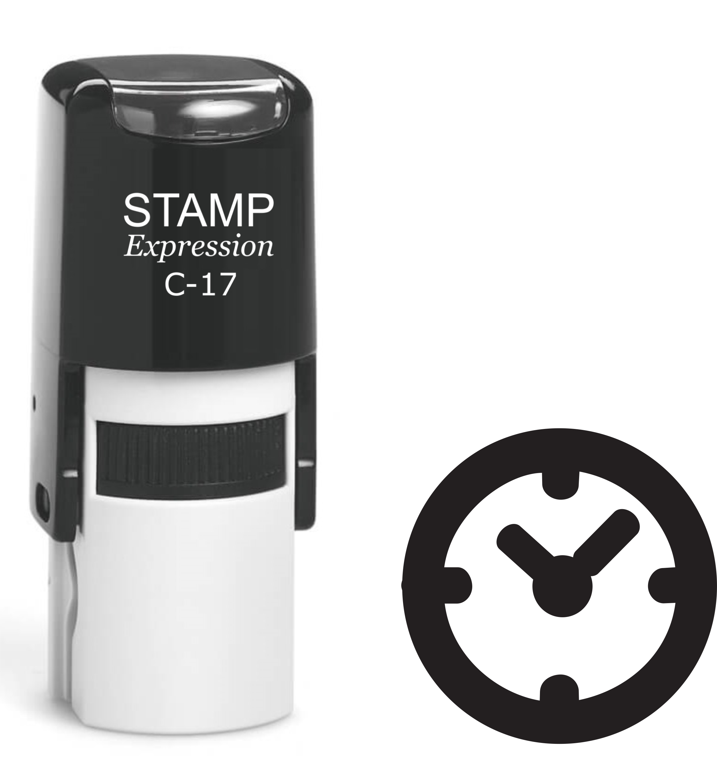 Clock Icon Self Inking Rubber Stamp (SH-61293)