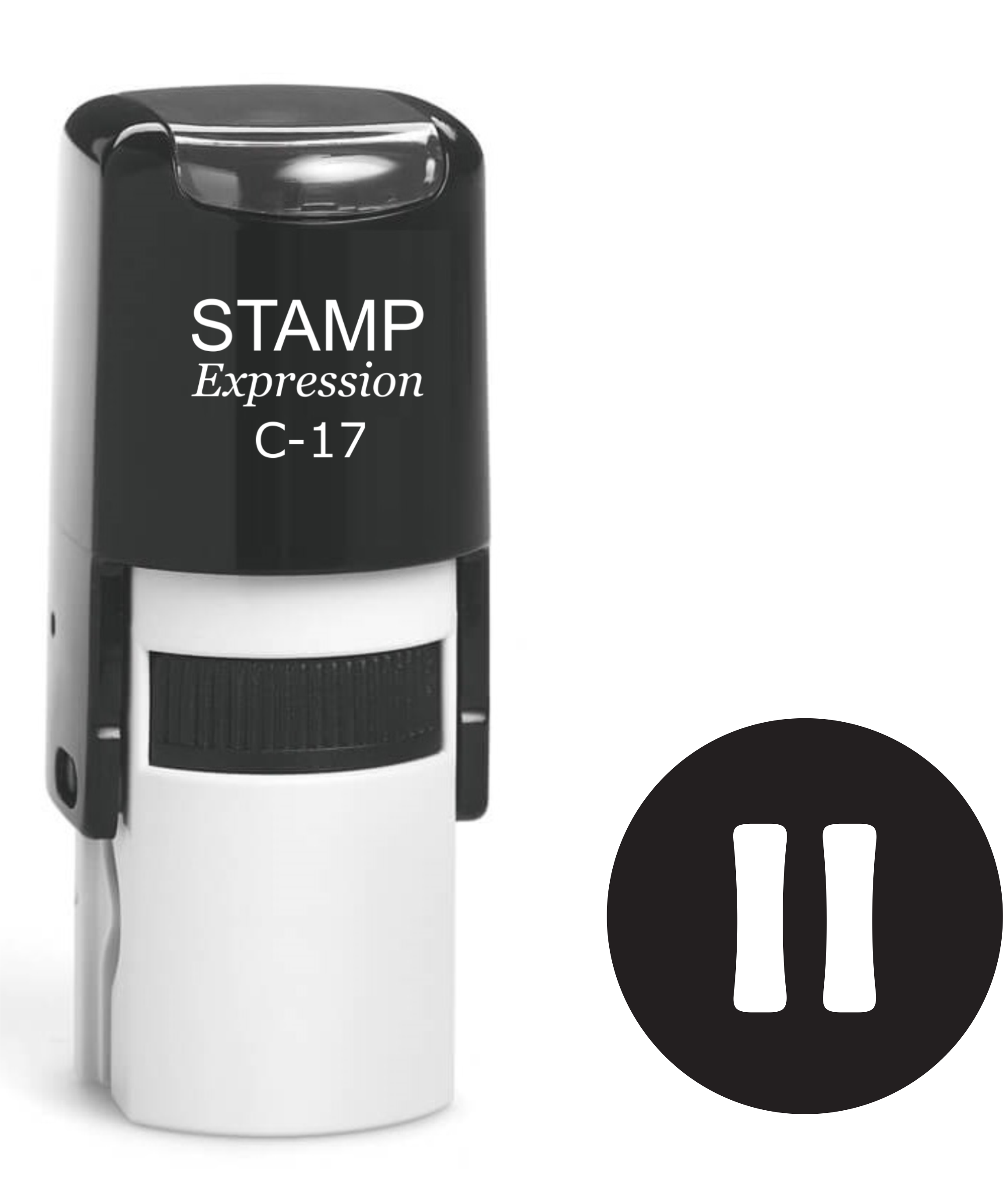Pause Icon Self Inking Rubber Stamp (SH-61310)