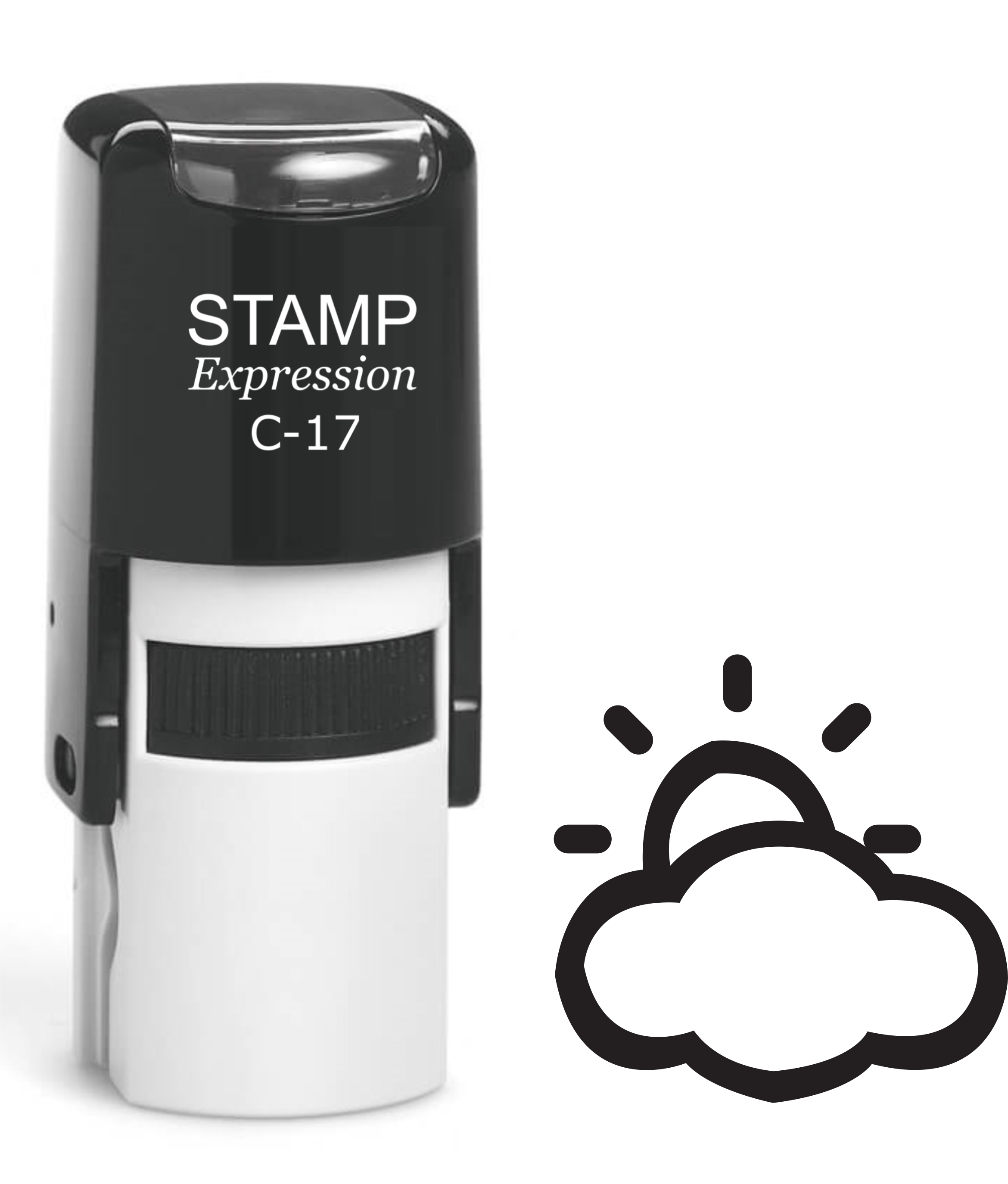 Cloud And Sun Self Inking Rubber Stamp (SH-61316)