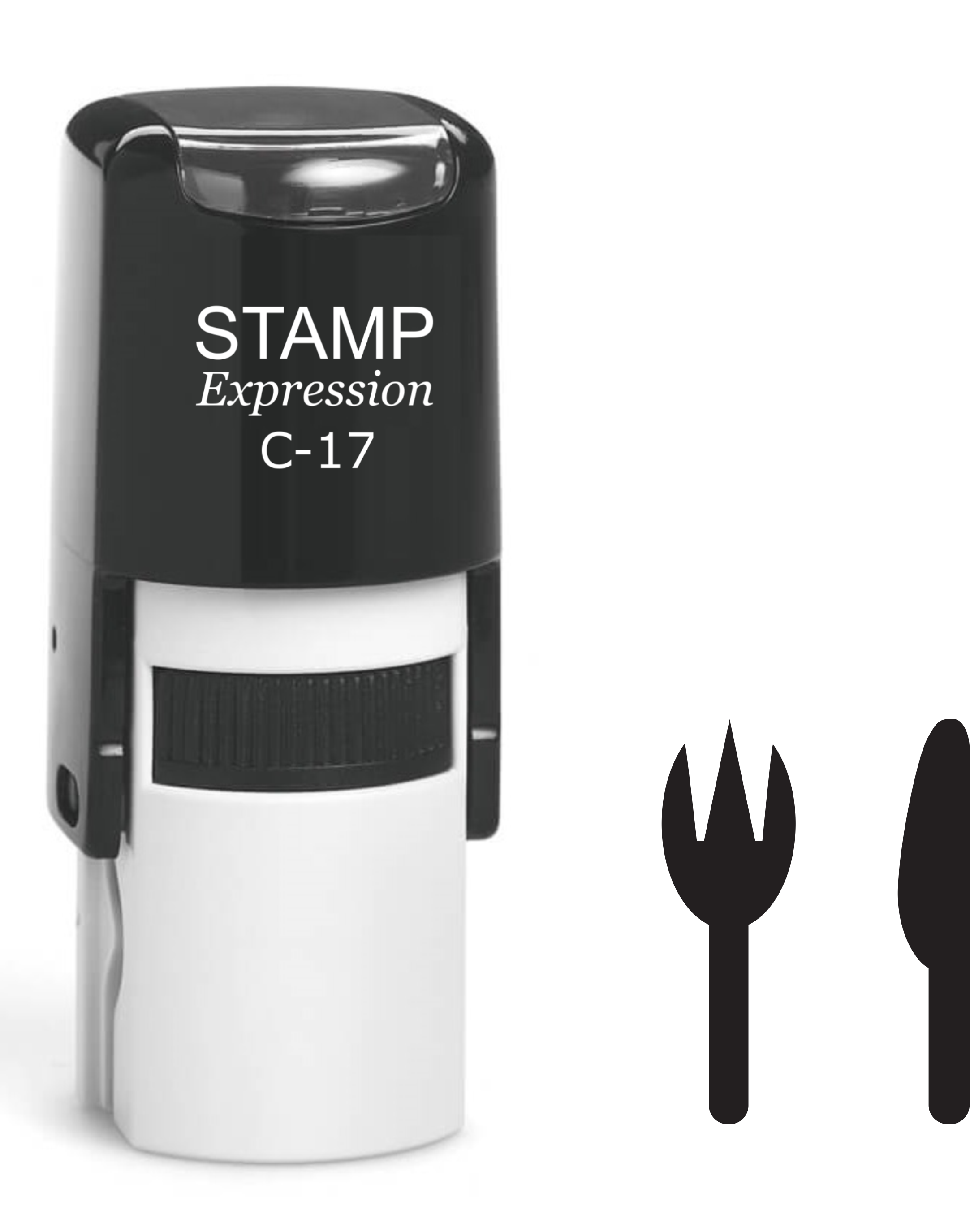 Knife and Fork Self Inking Rubber Stamp (SH-61321)