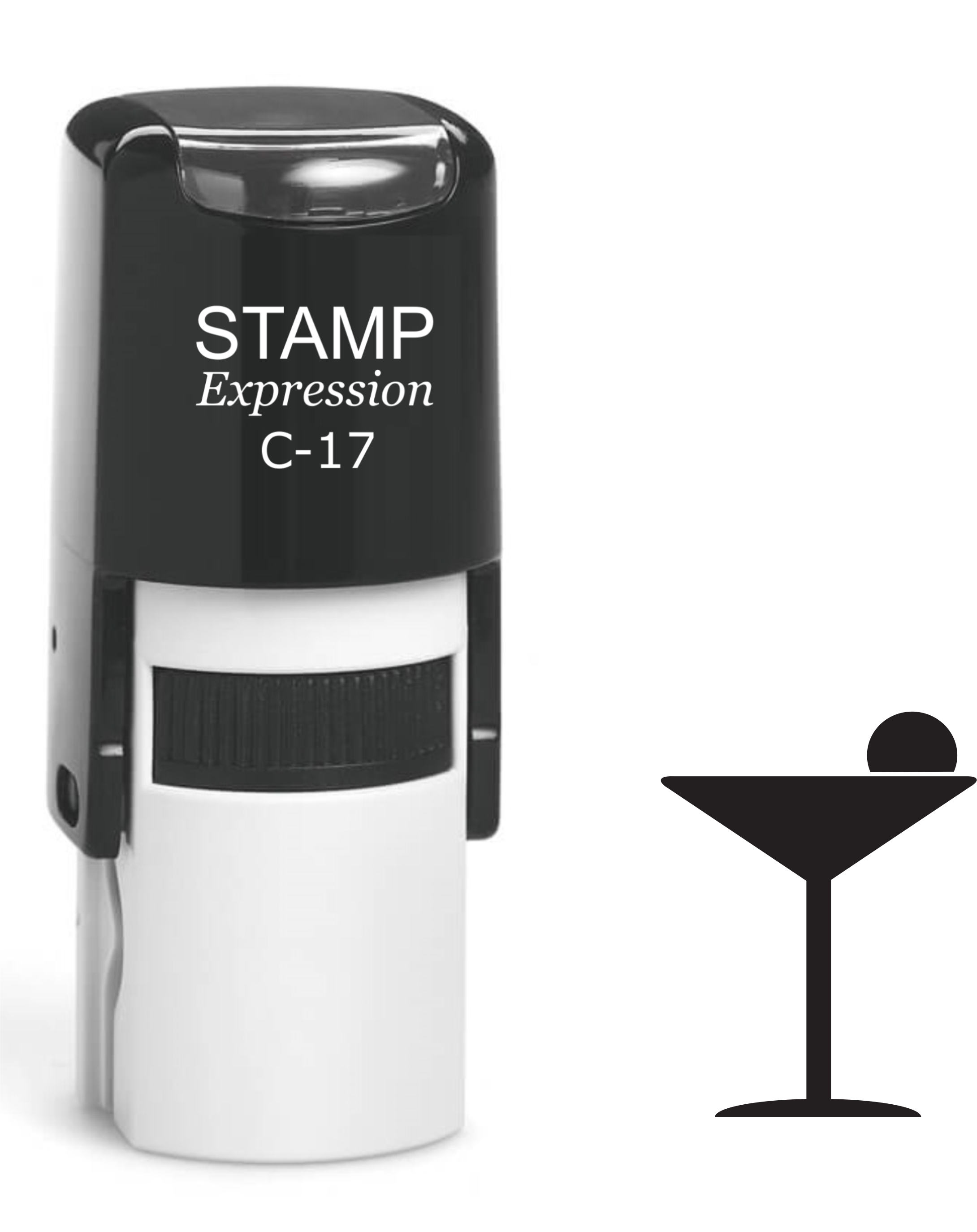 Martini Drink Self Inking Rubber Stamp (SH-61332)