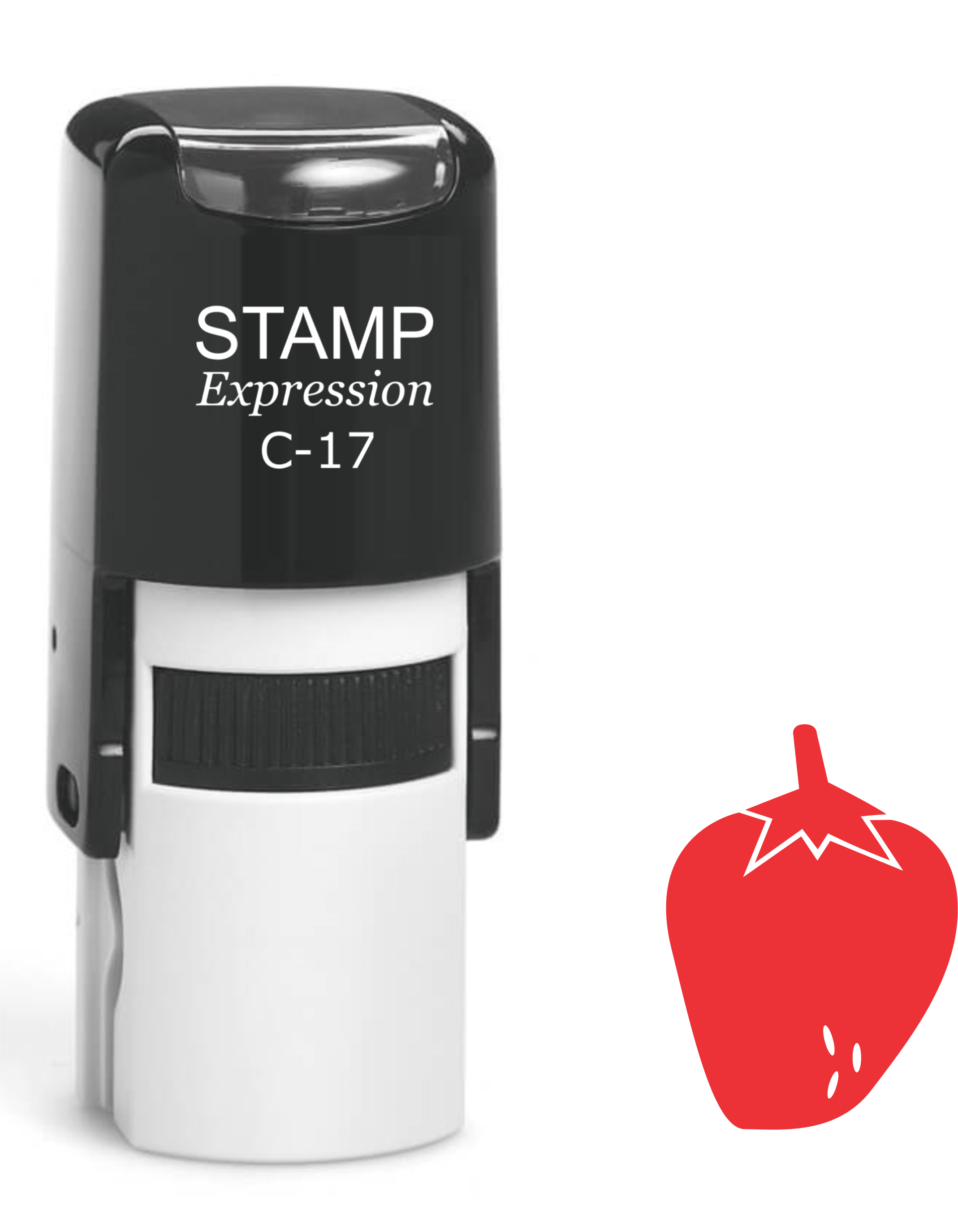 Red Strawberry Self Inking Rubber Stamp (SH-61347)