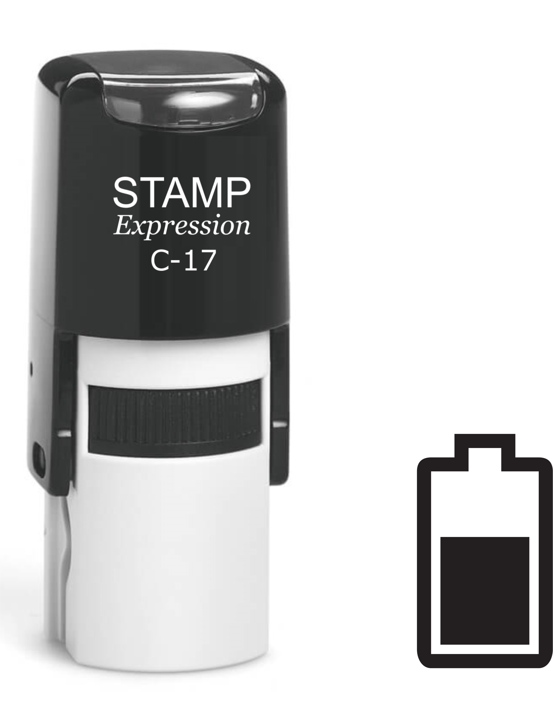 Battery Self Inking Rubber Stamp (SH-61380)
