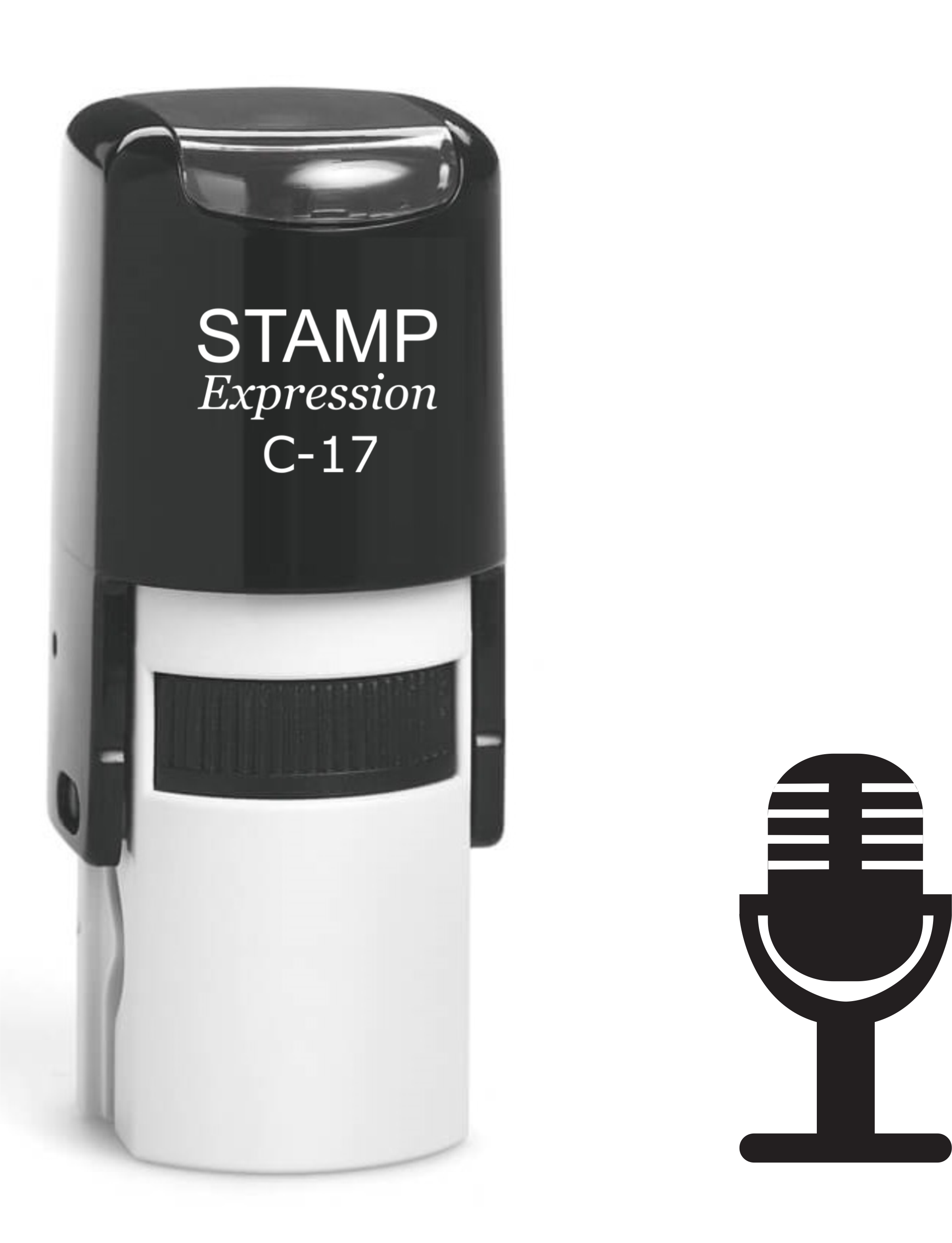Microphone Self Inking Rubber Stamp (SH-61384)