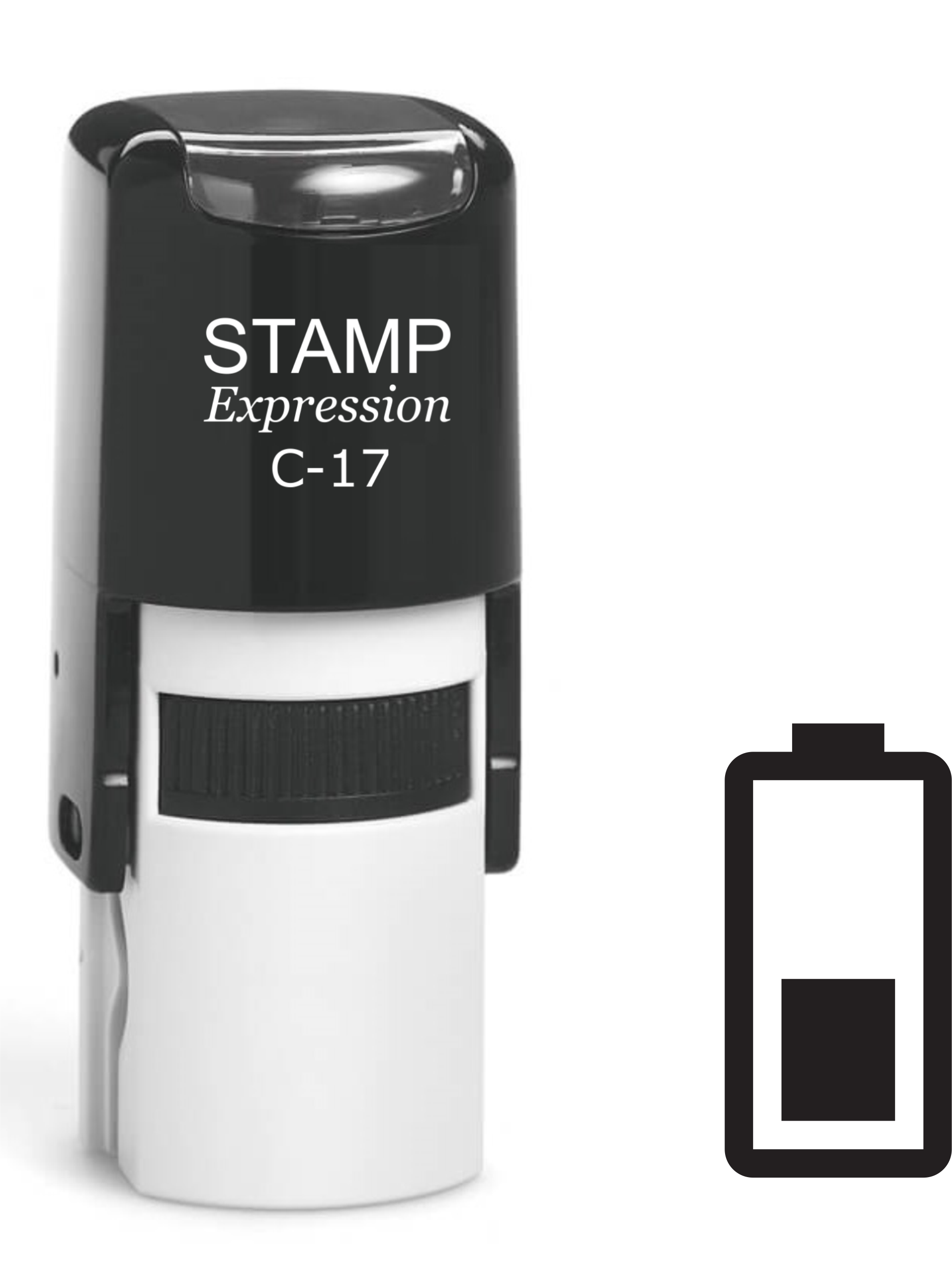 Battery Half Charged Self Inking Rubber Stamp (SH-61407)
