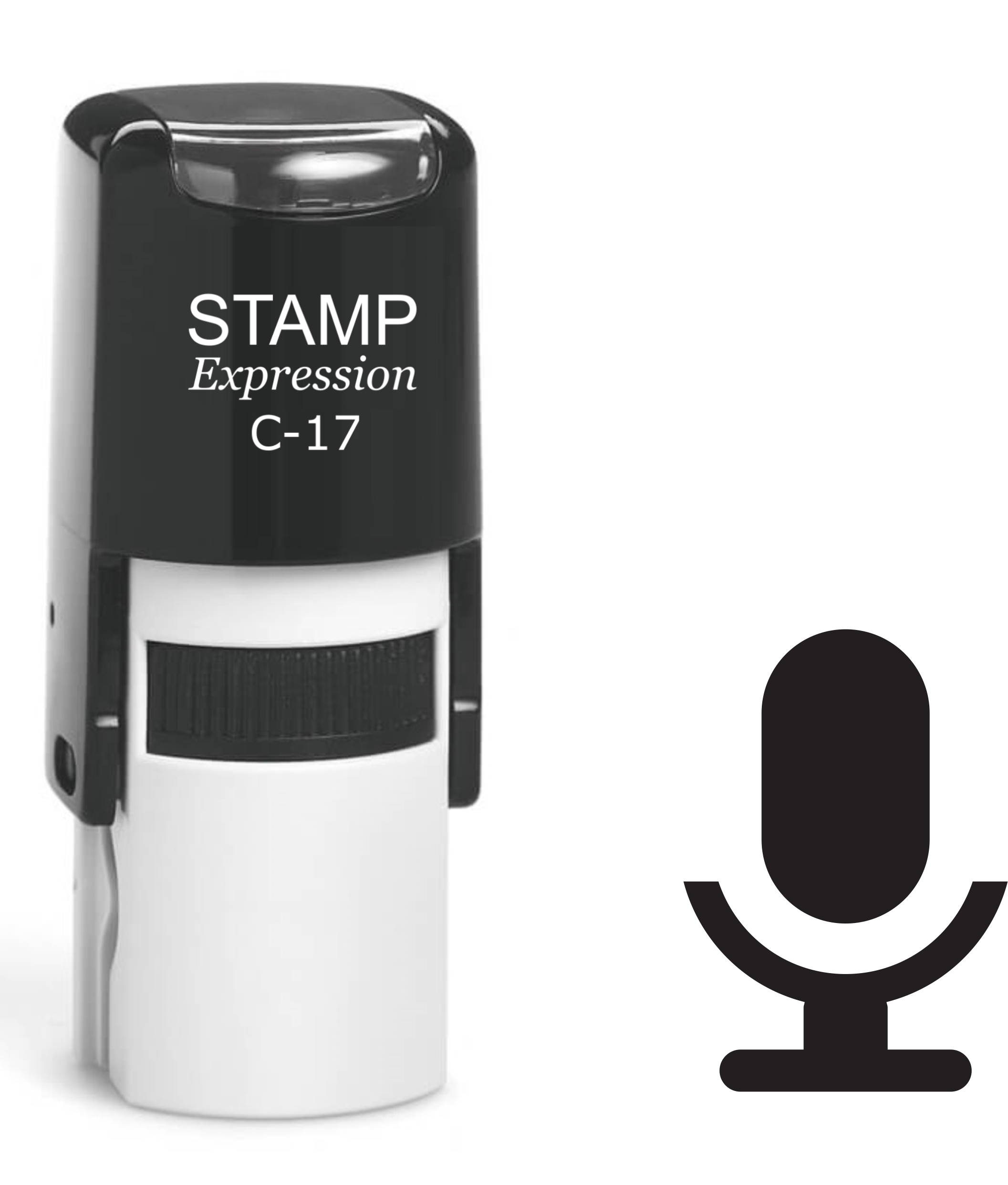 Microphone Self Inking Rubber Stamp (SH-61420)