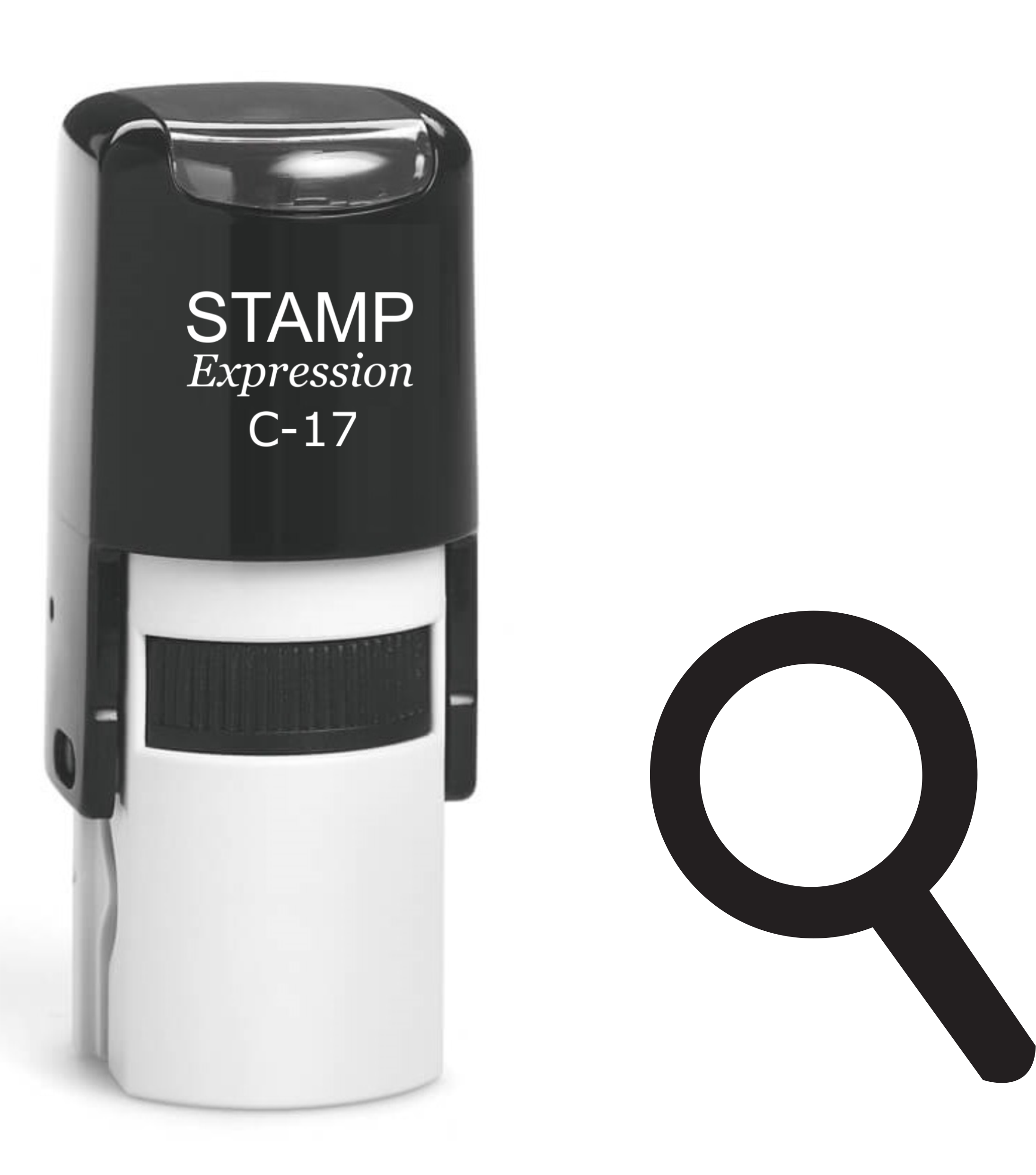 Magnifying Glass Self Inking Rubber Stamp (SH-61421)