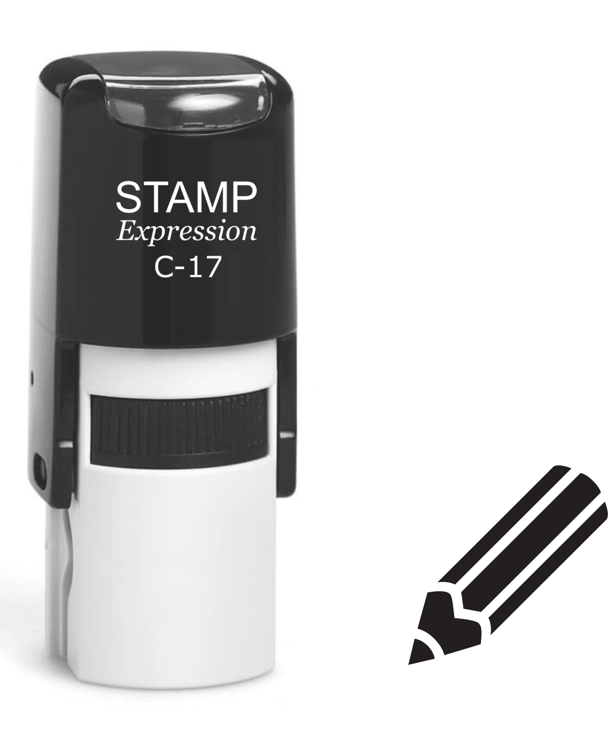 Pencil Icon Self Inking Rubber Stamp (SH-61433)
