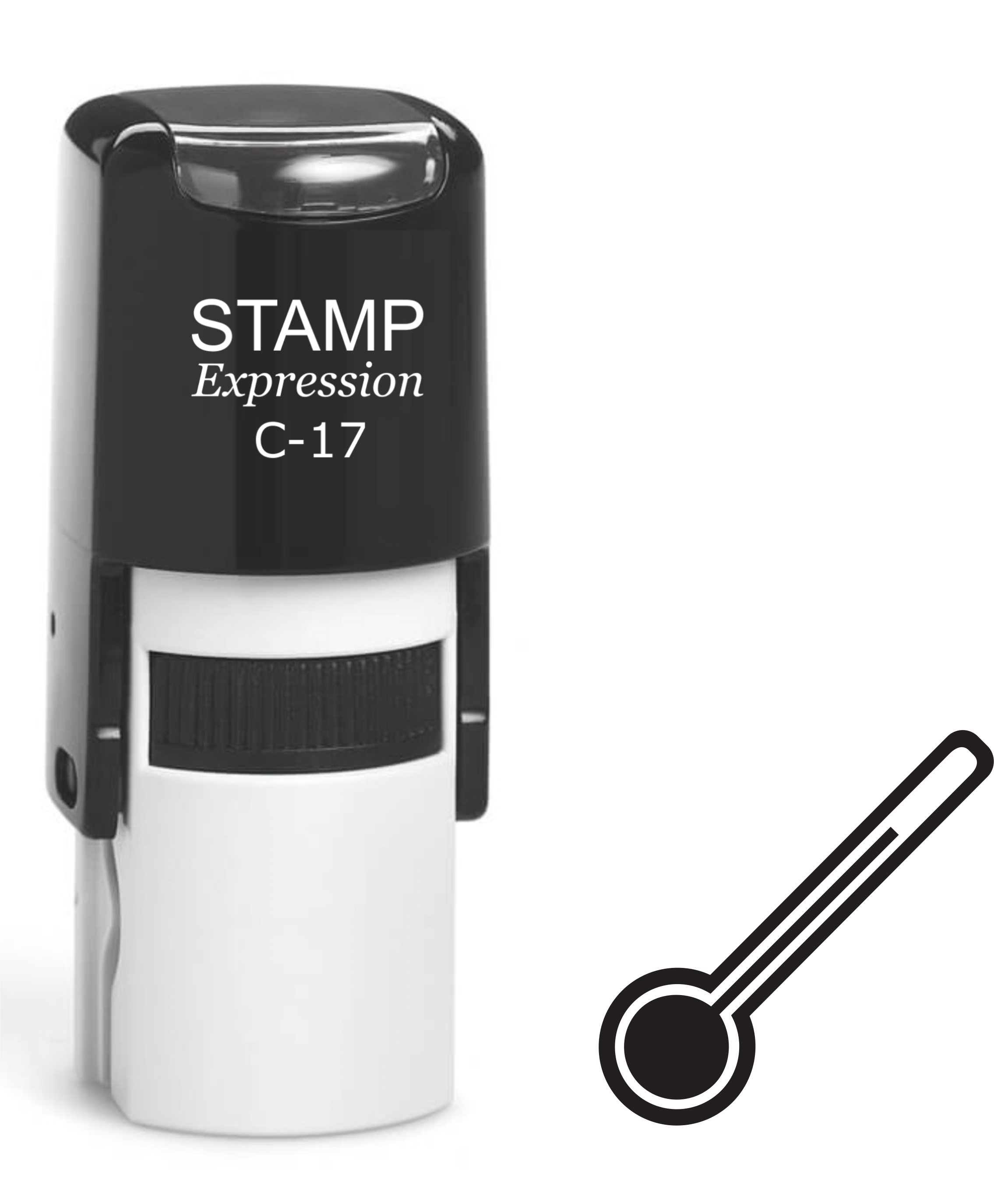 Thermometer Icon Self Inking Rubber Stamp (SH-61435)